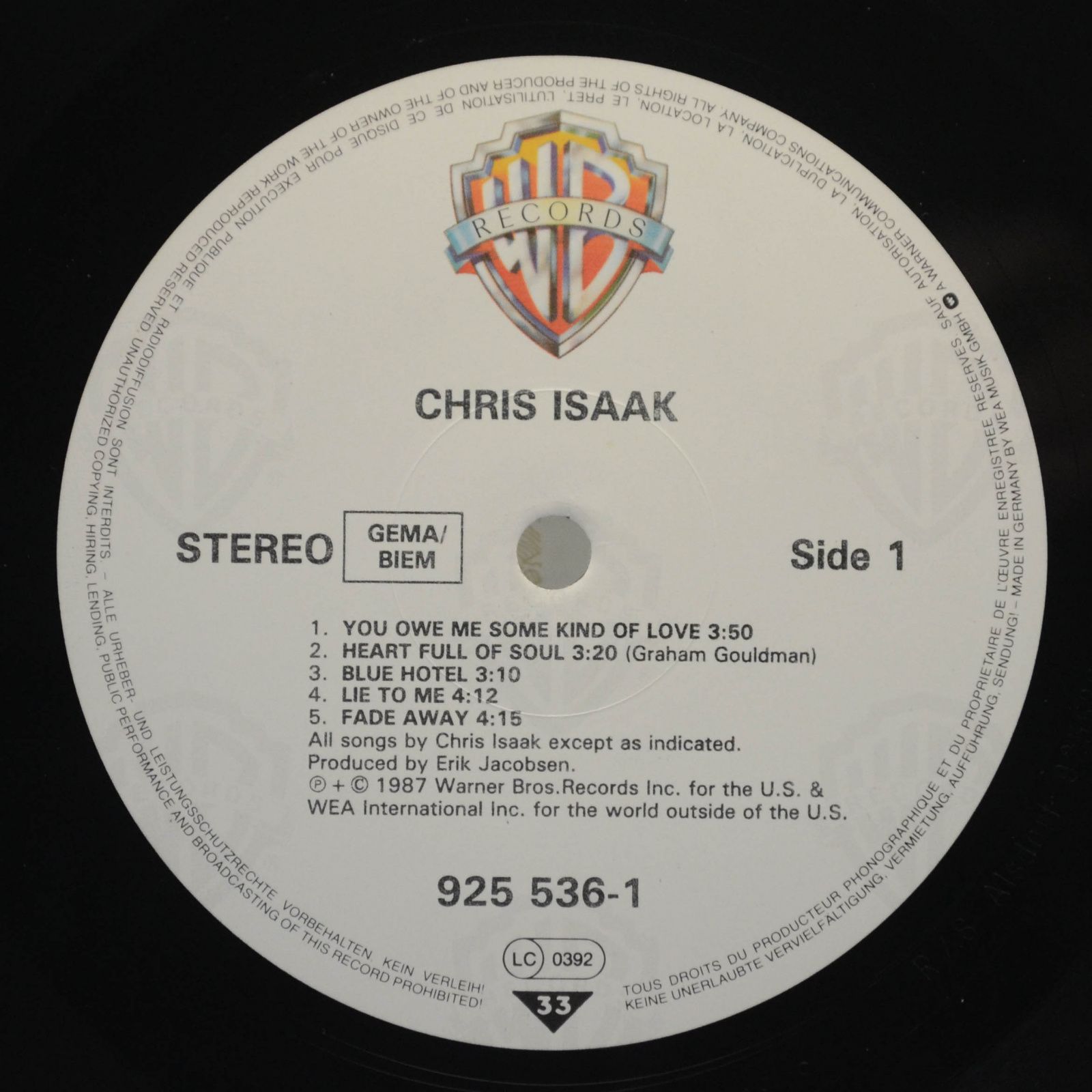 Chris Isaak — Chris Isaak, 1987