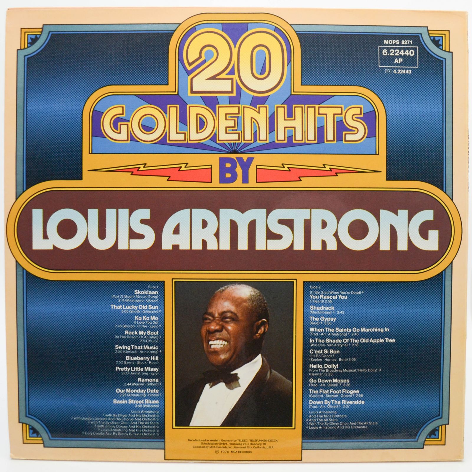 Louis Armstrong — 20 Golden Hits By Louis Armstrong, 1975