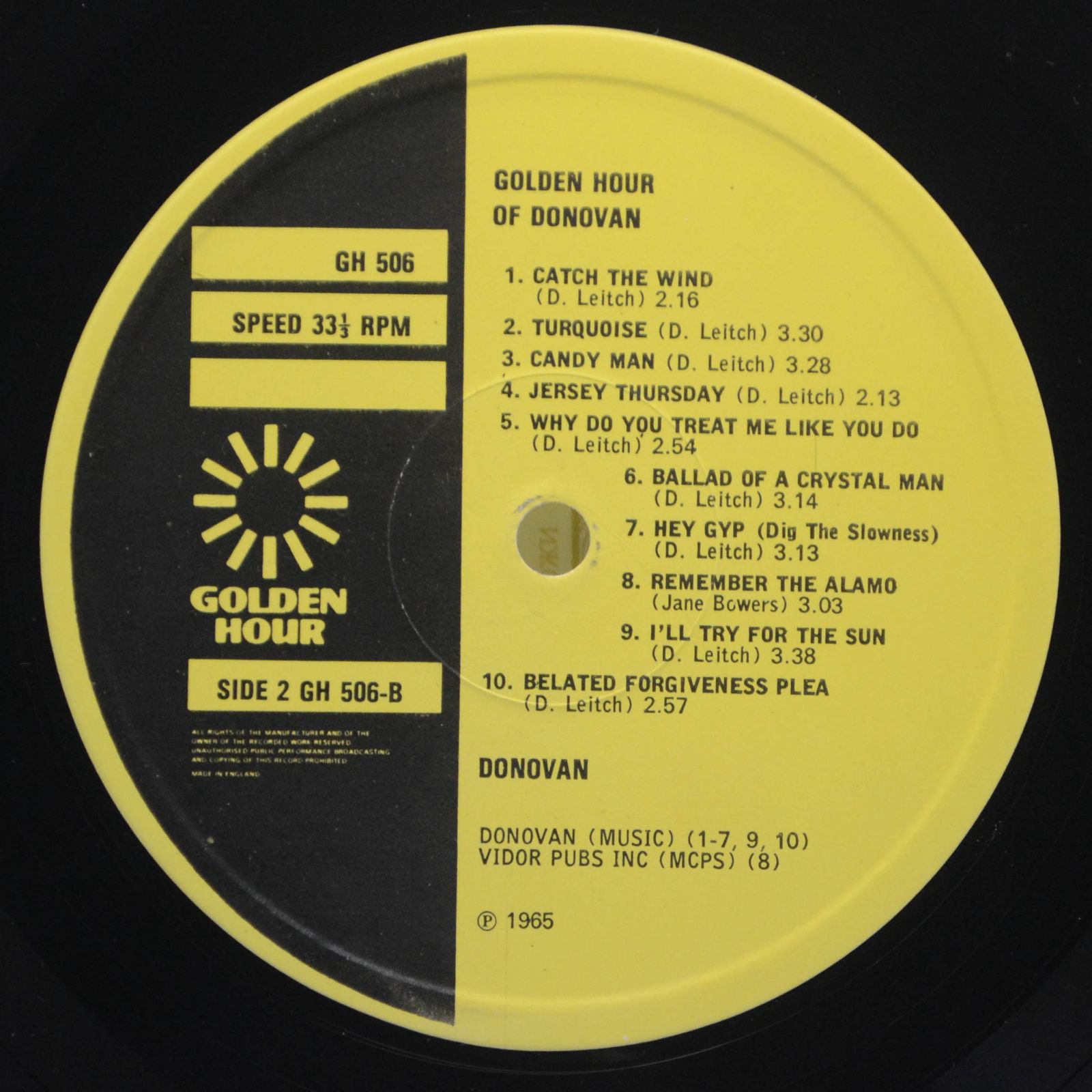 Donovan — Golden Hour Of Donovan (UK), 1971