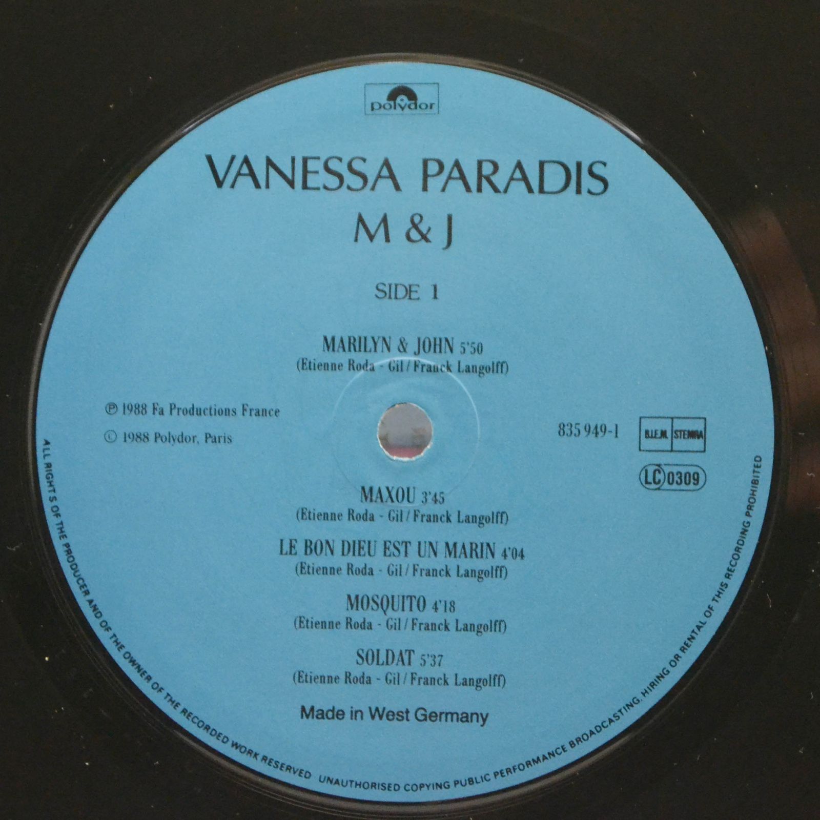 Vanessa Paradis — M & J, 1988