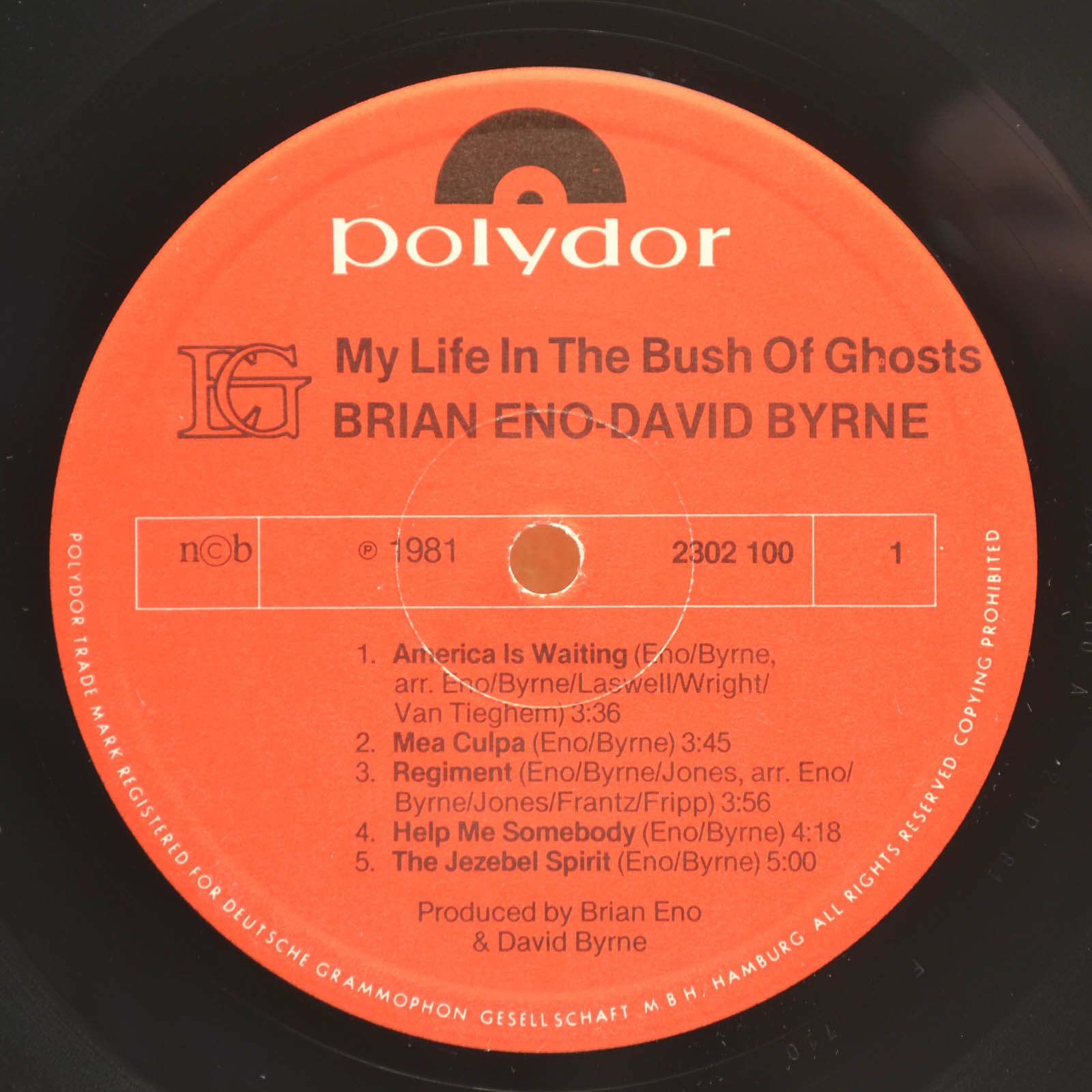 Brian Eno - David Byrne — My Life In The Bush Of Ghosts, 1981