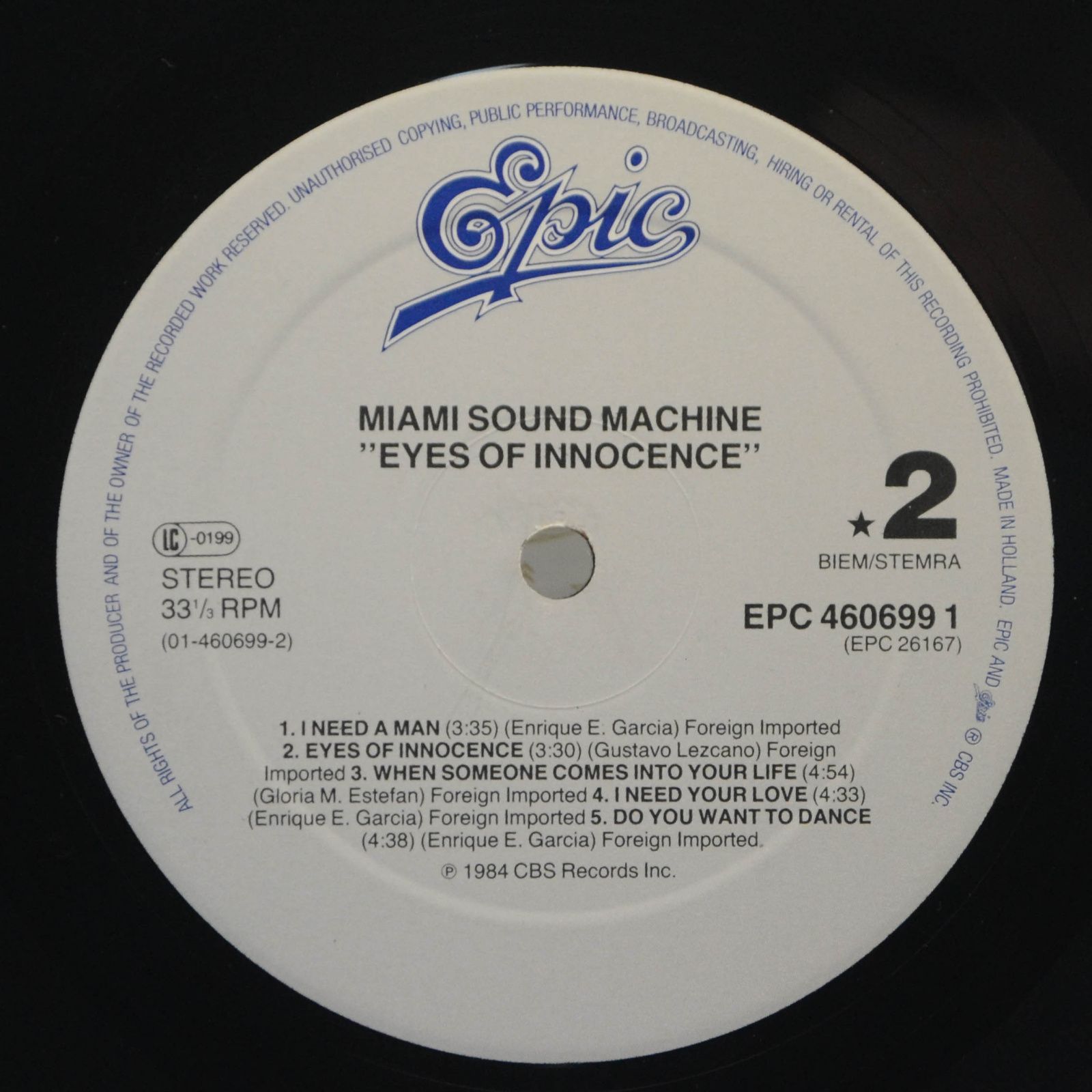 Miami Sound Machine — Eyes Of Innocence, 1989