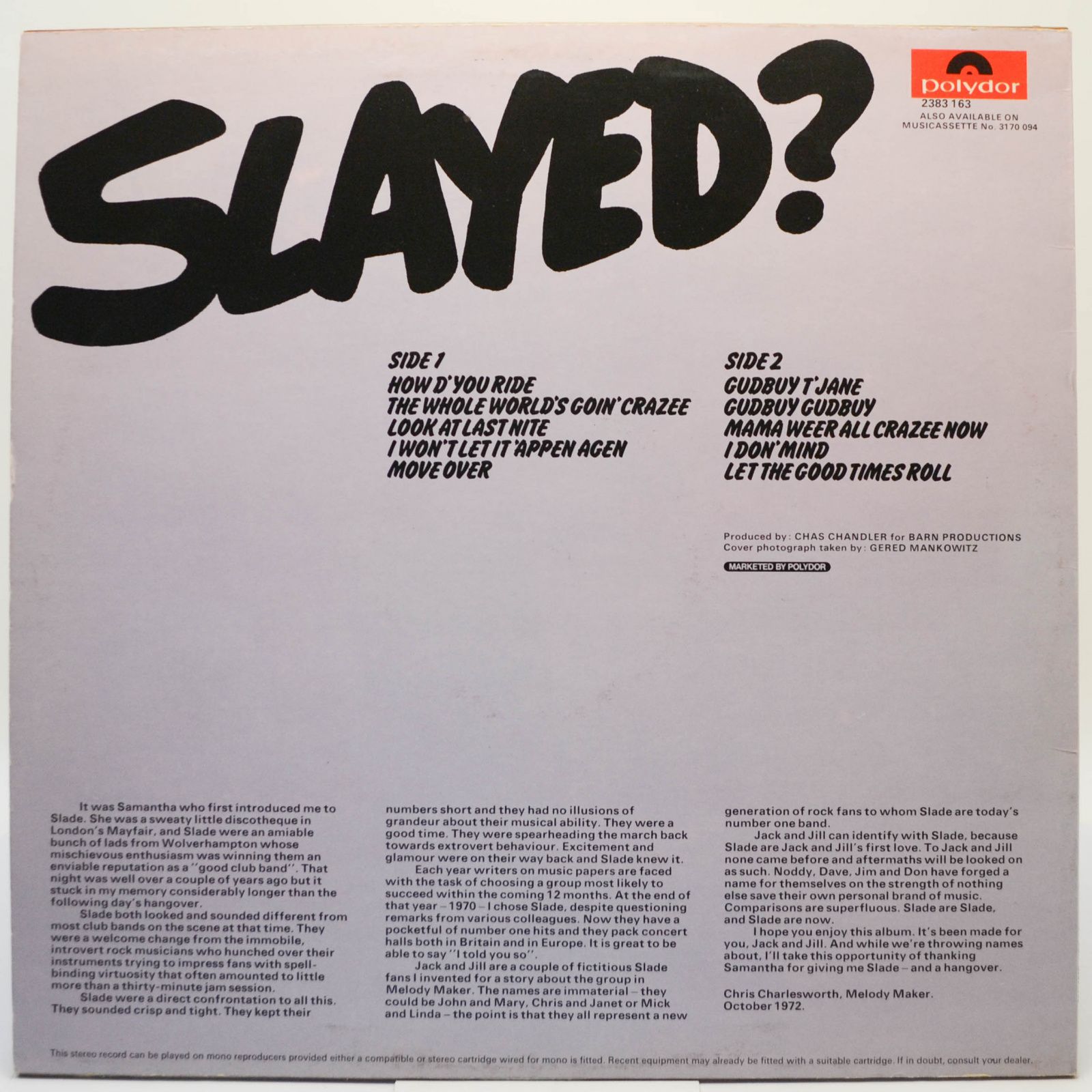 Slade — Slayed?, 1972