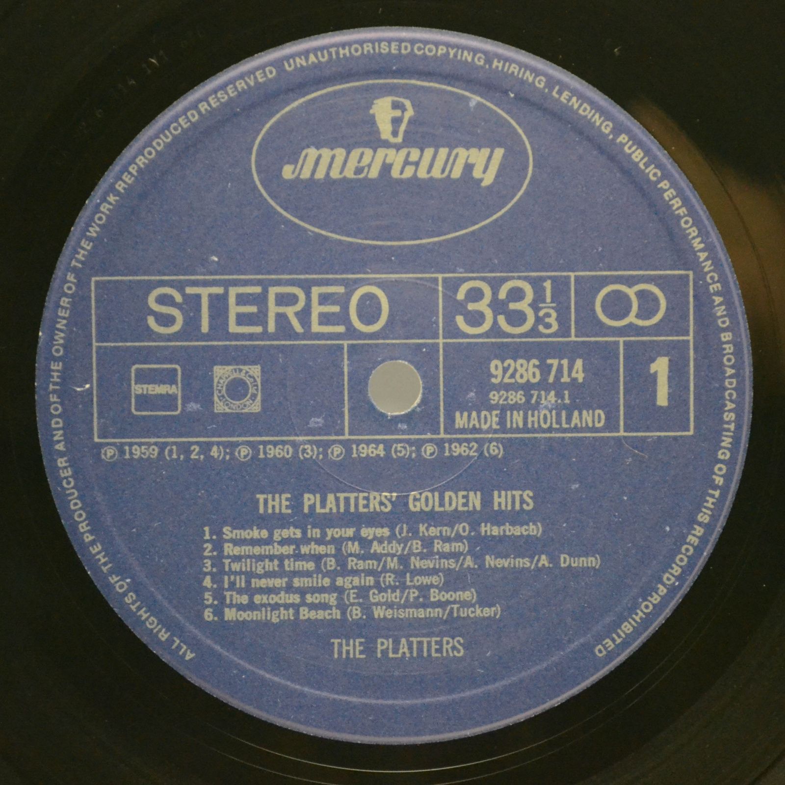 Platters — Golden Hits (2LP), 1976