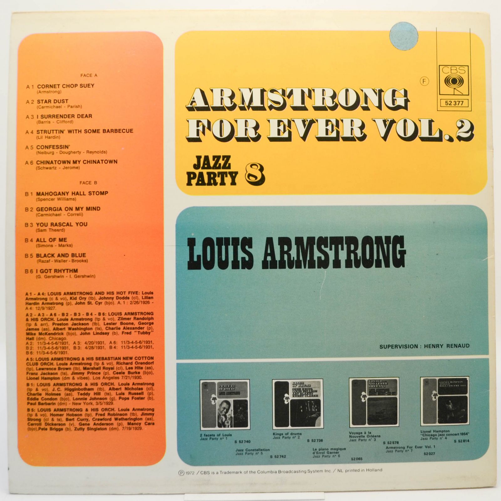 Louis Armstrong — Armstrong For Ever Vol. 2, 1972