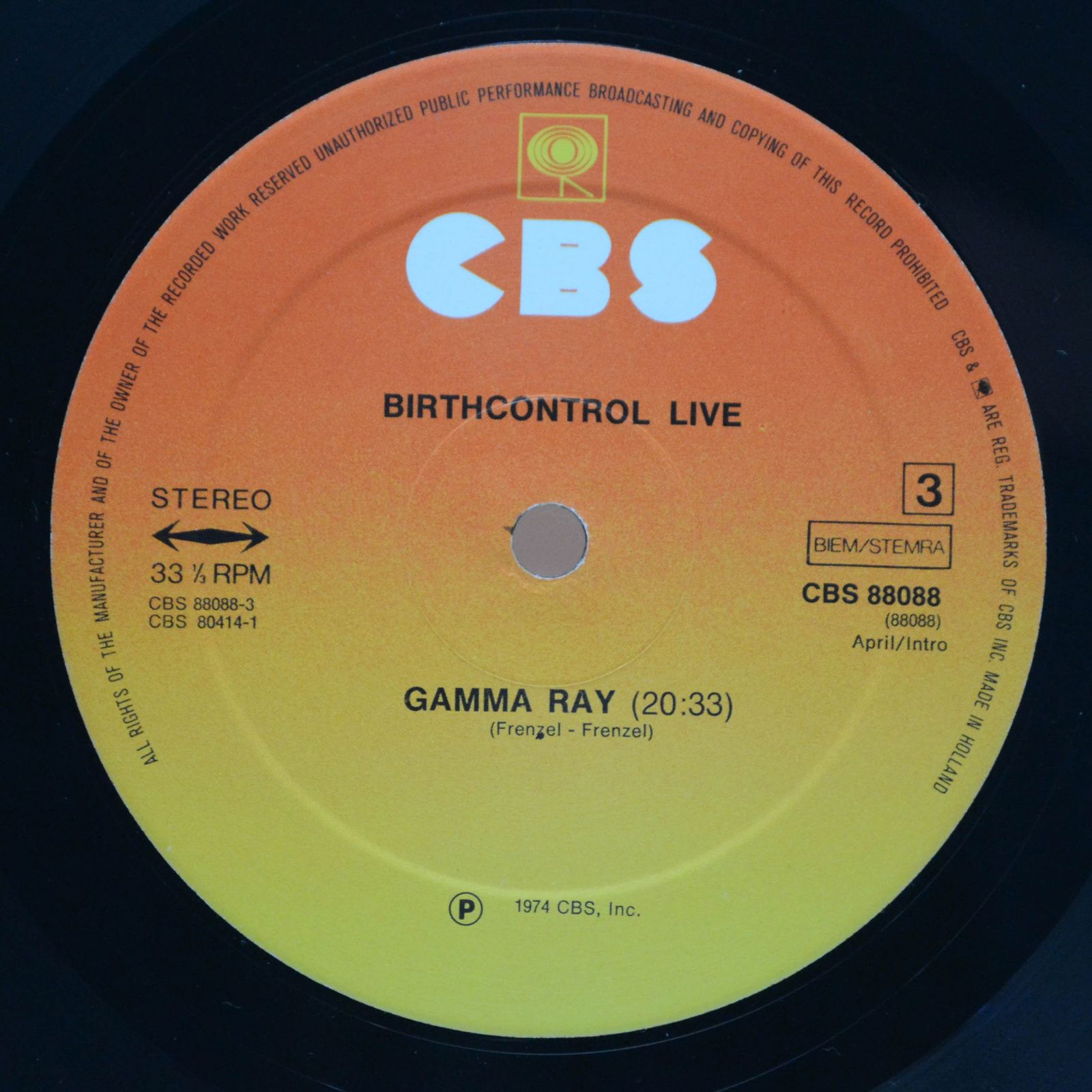 Birthcontrol — Live (2LP), 1974