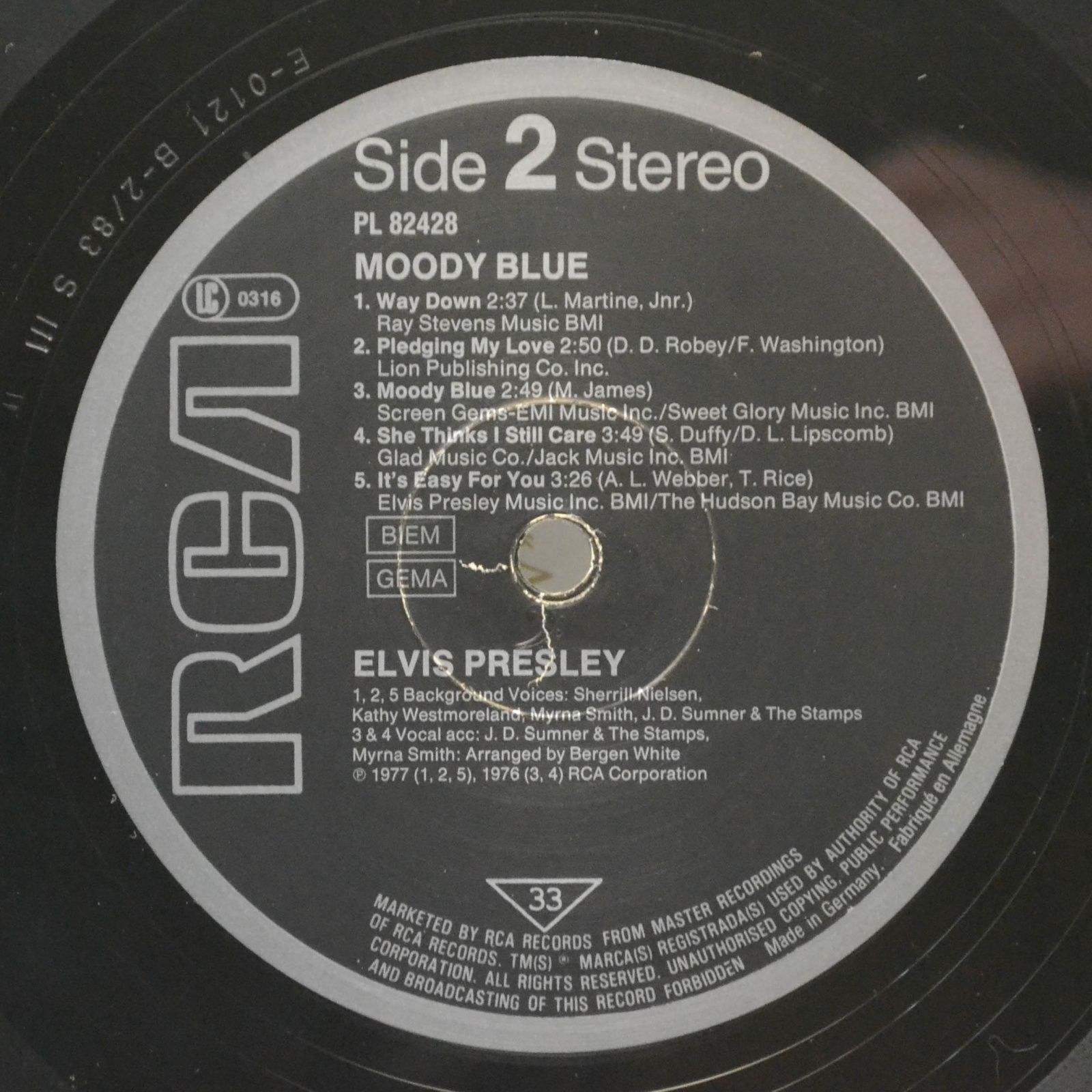 Elvis Presley — Moody Blue, 1977