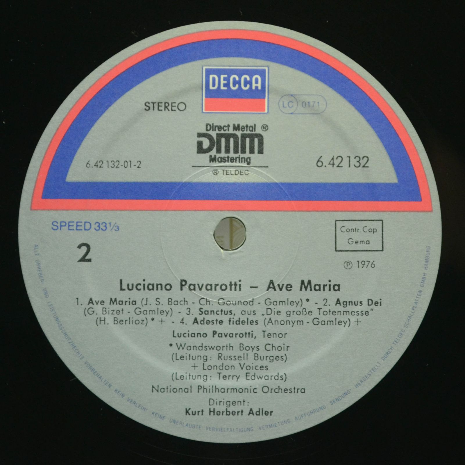 Luciano Pavarotti, Kurt Herbert Adler, National Philharmonic — Luciano Pavarotti Sings Sacred Music, 1976