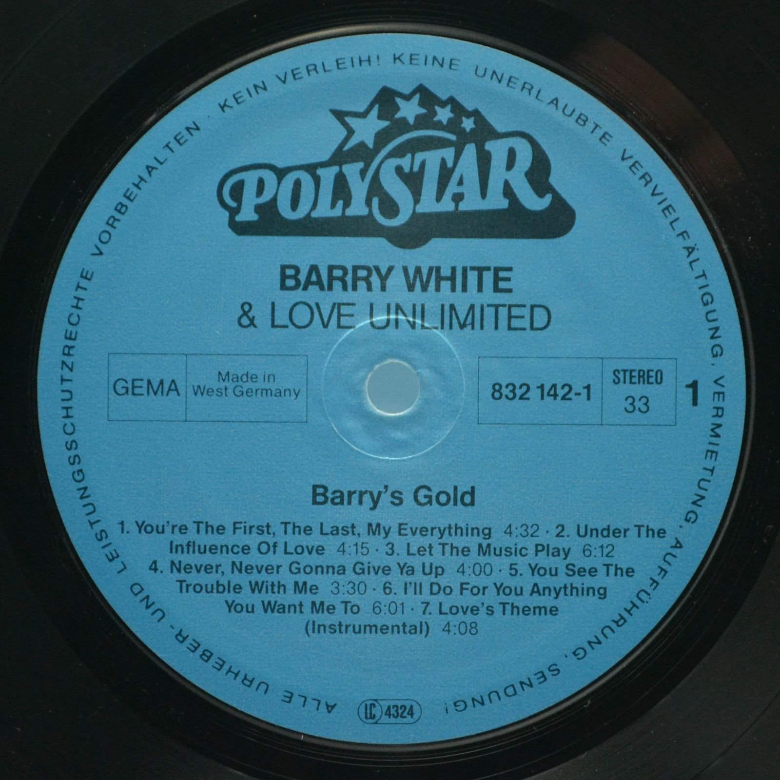Barry White And Love Unlimited — Barry's Gold, 1988