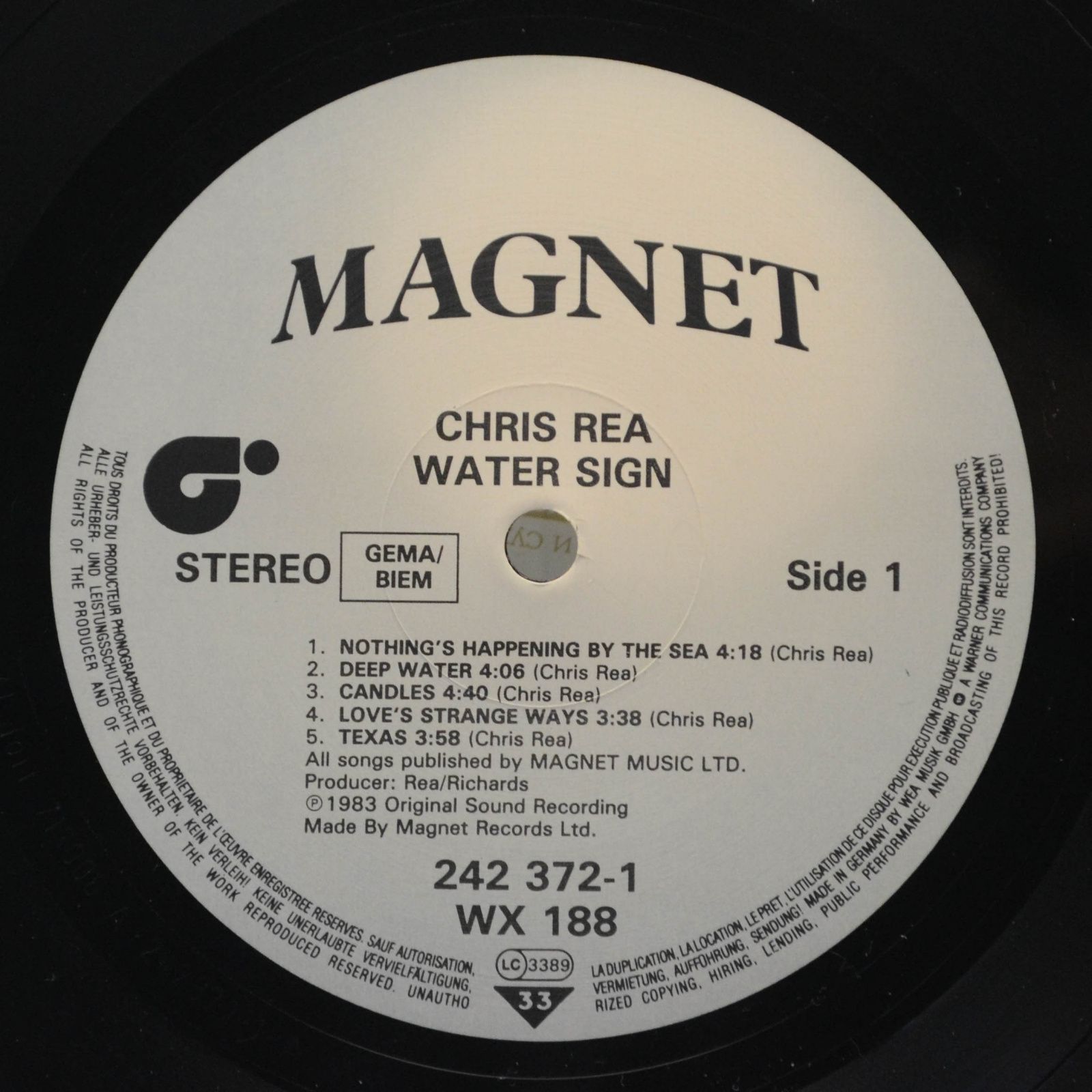 Chris Rea — Water Sign, 1983