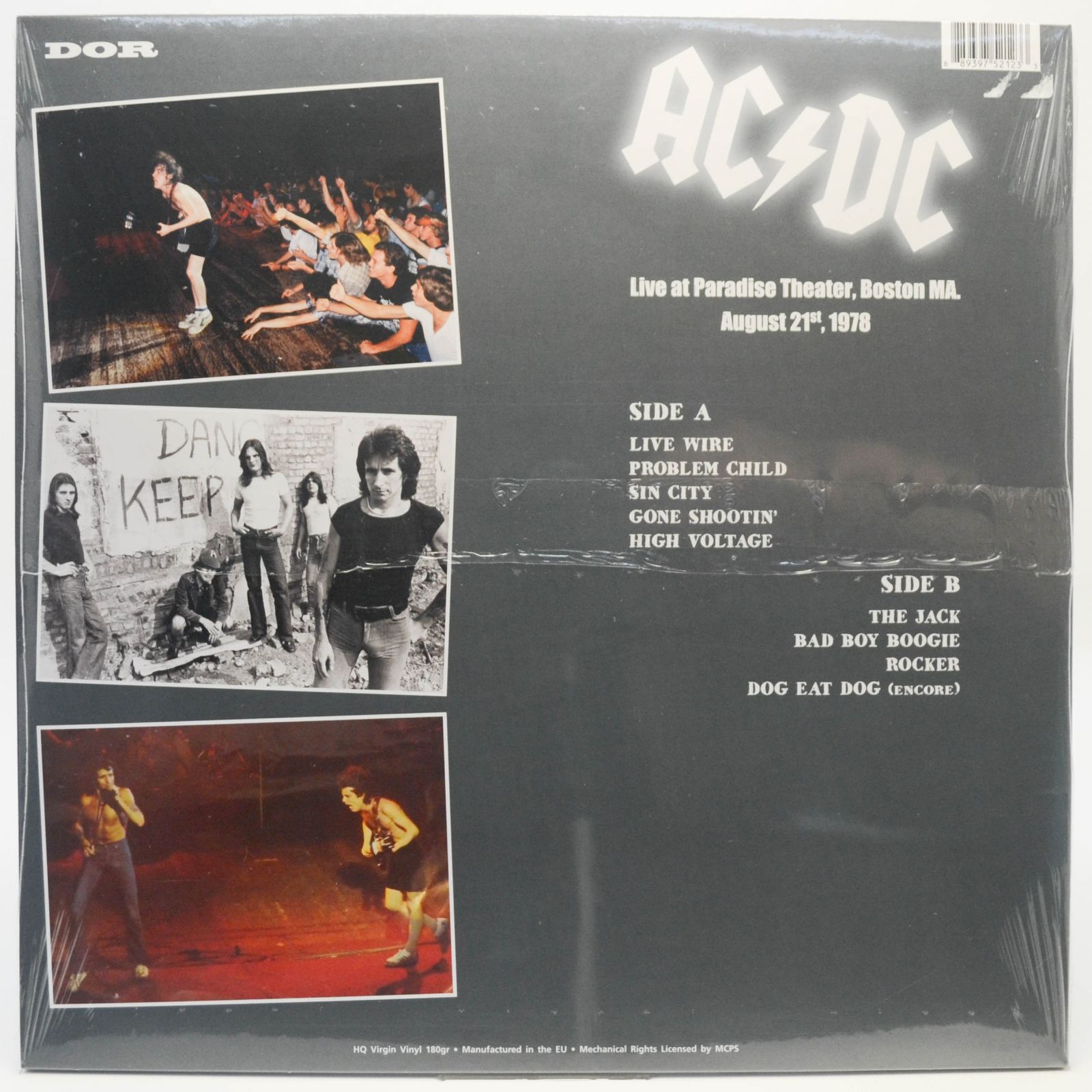 AC/DC — AC/DC Live at Paradise Theater, Boston MA. August 21st, 1978, 1982