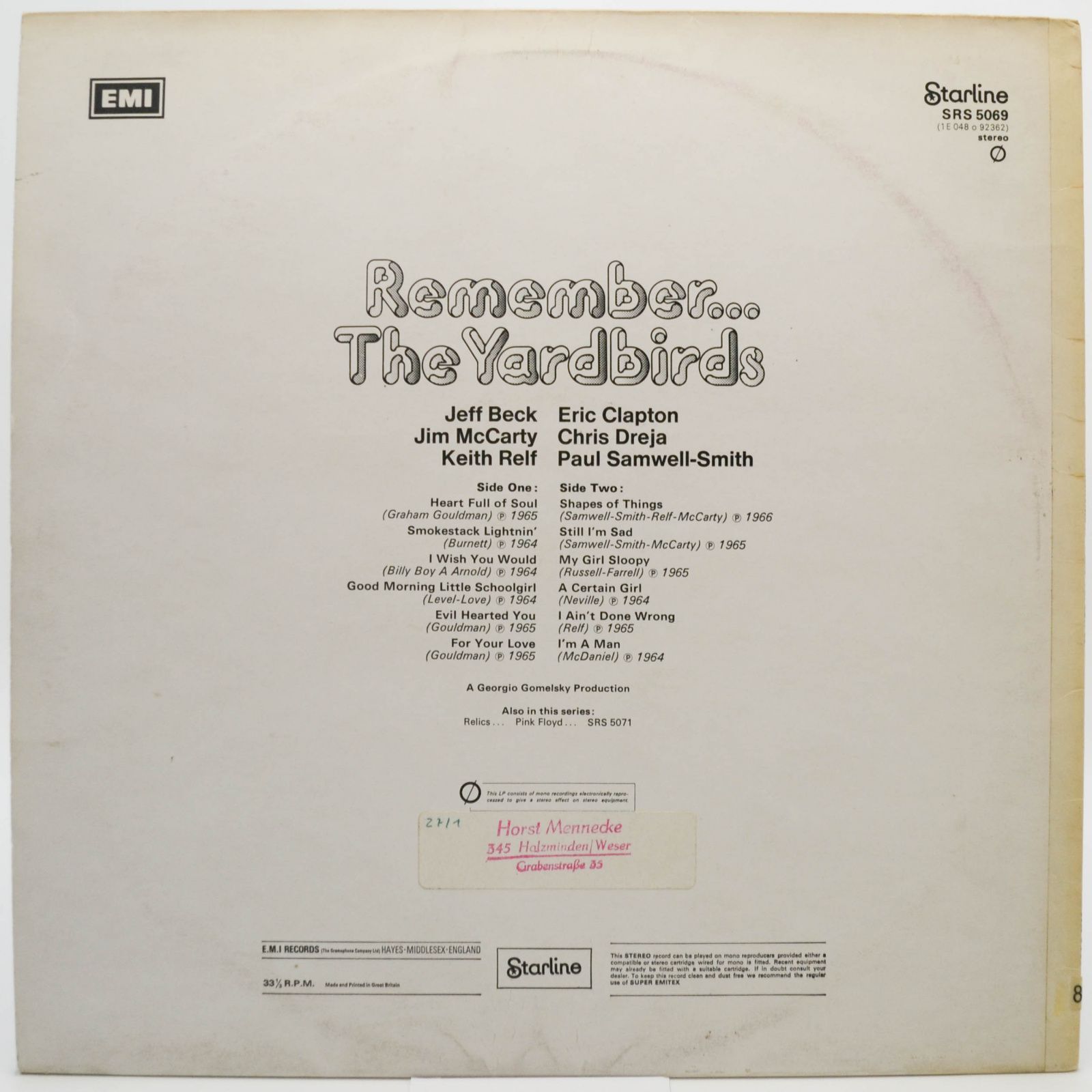Yardbirds — Remember... The Yardbirds (UK), 1971