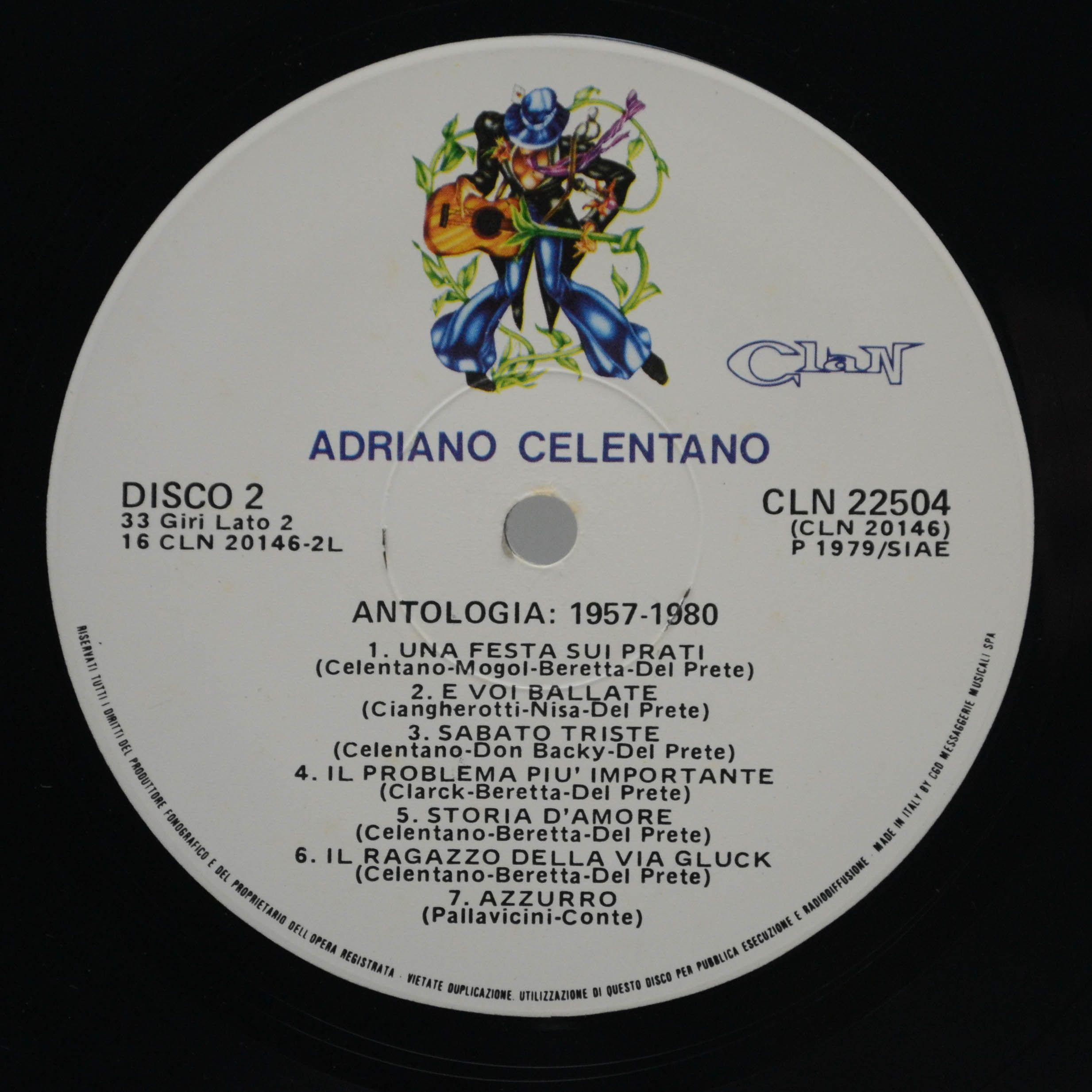 Adriano Celentano — Antologia (1957-1980) (5LP, Box-set, booklet, 1-st Italy, Clan), 1980