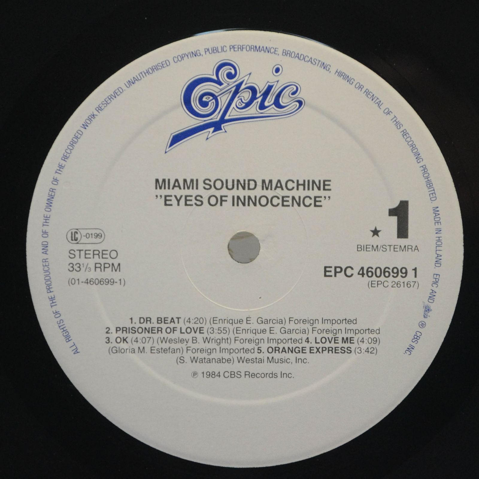 Miami Sound Machine — Eyes Of Innocence, 1989