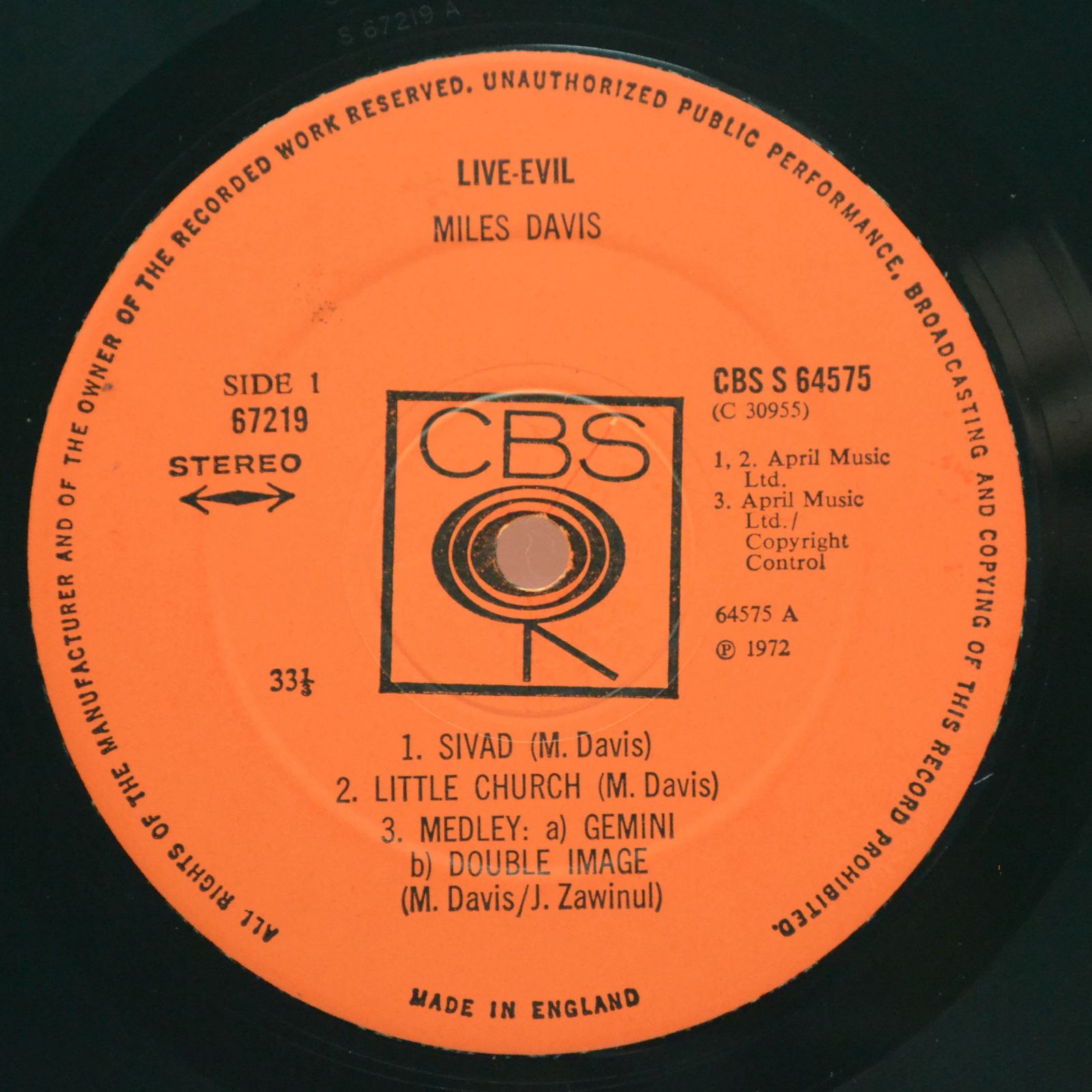 Miles Davis — Live-Evil (2LP, UK), 1972
