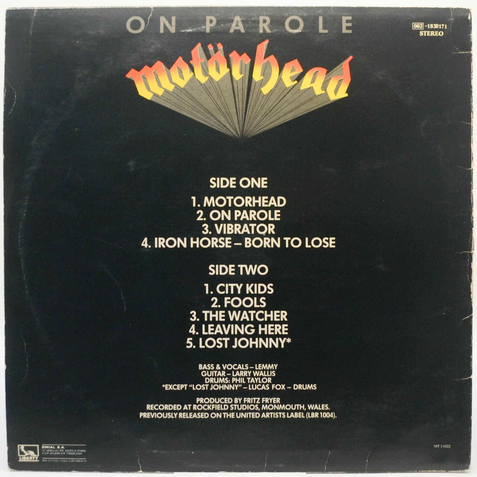Motörhead — On Parole, 1984