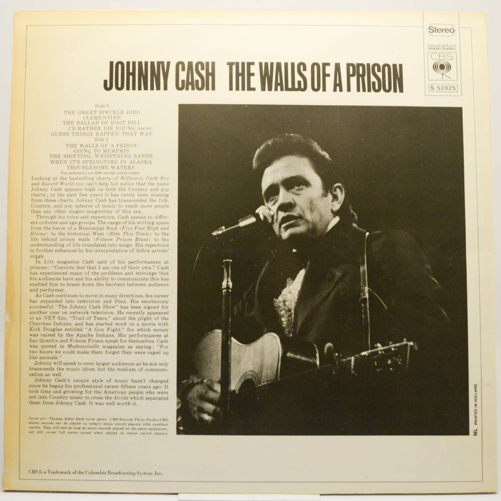 Johnny Cash — The Walls Of A Prison, 1970