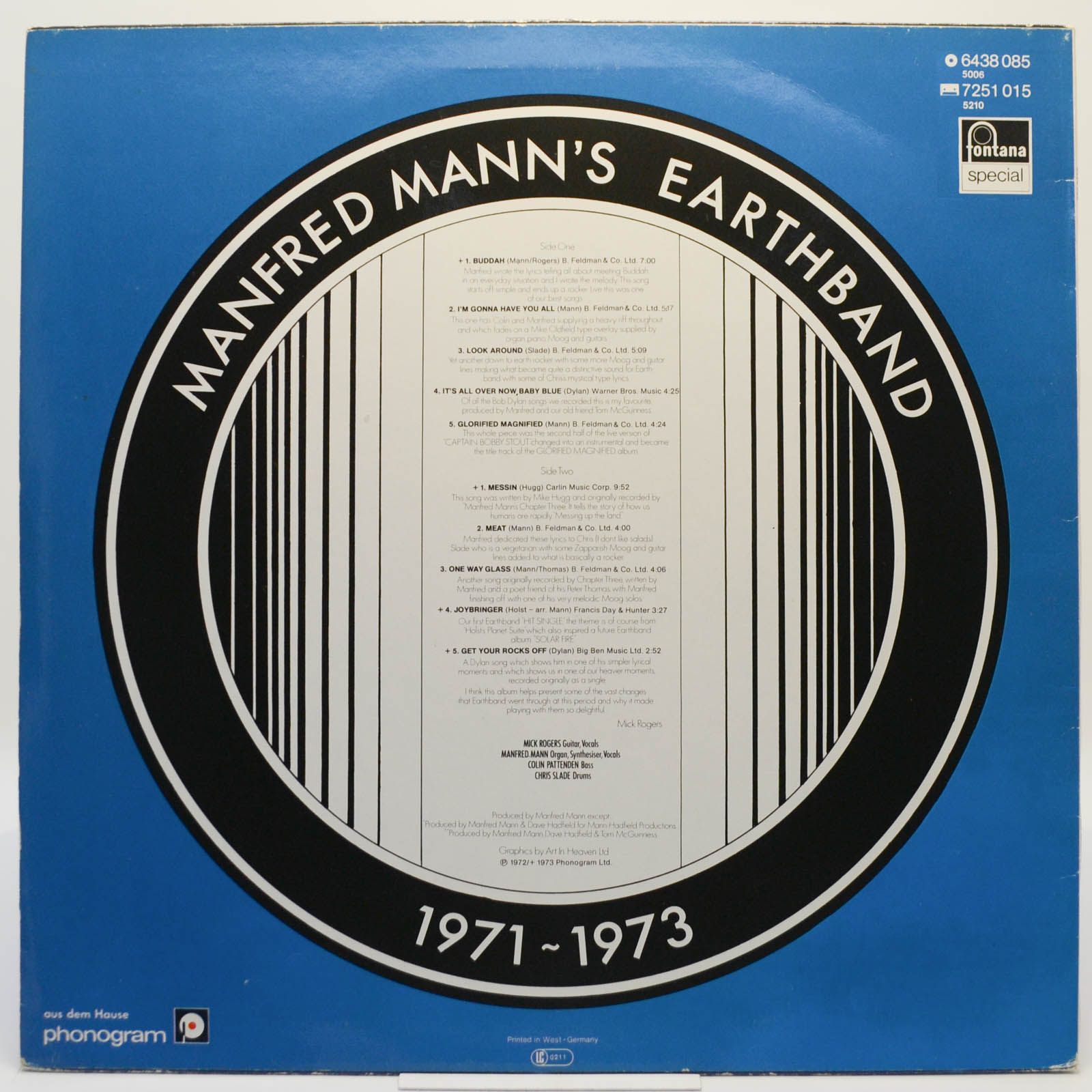 Manfred Mann's Earth Band — 1971 - 1973, 1977