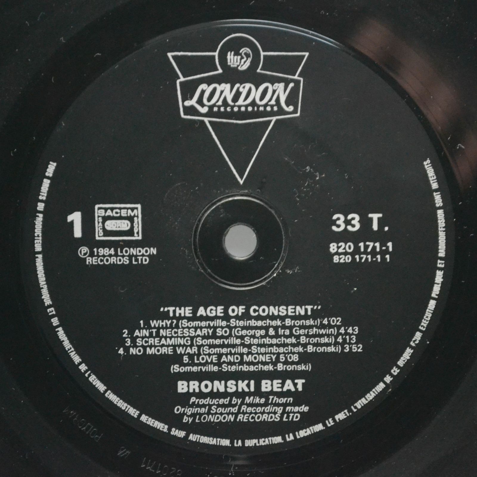 Bronski Beat — The Age Of Consent, 1984