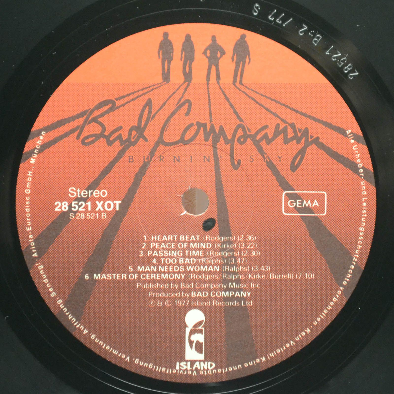 Bad Company — Burnin' Sky, 1977