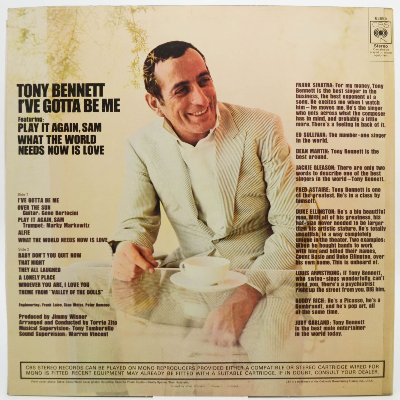 Tony Bennett — I've Gotta Be Me (UK), 1969