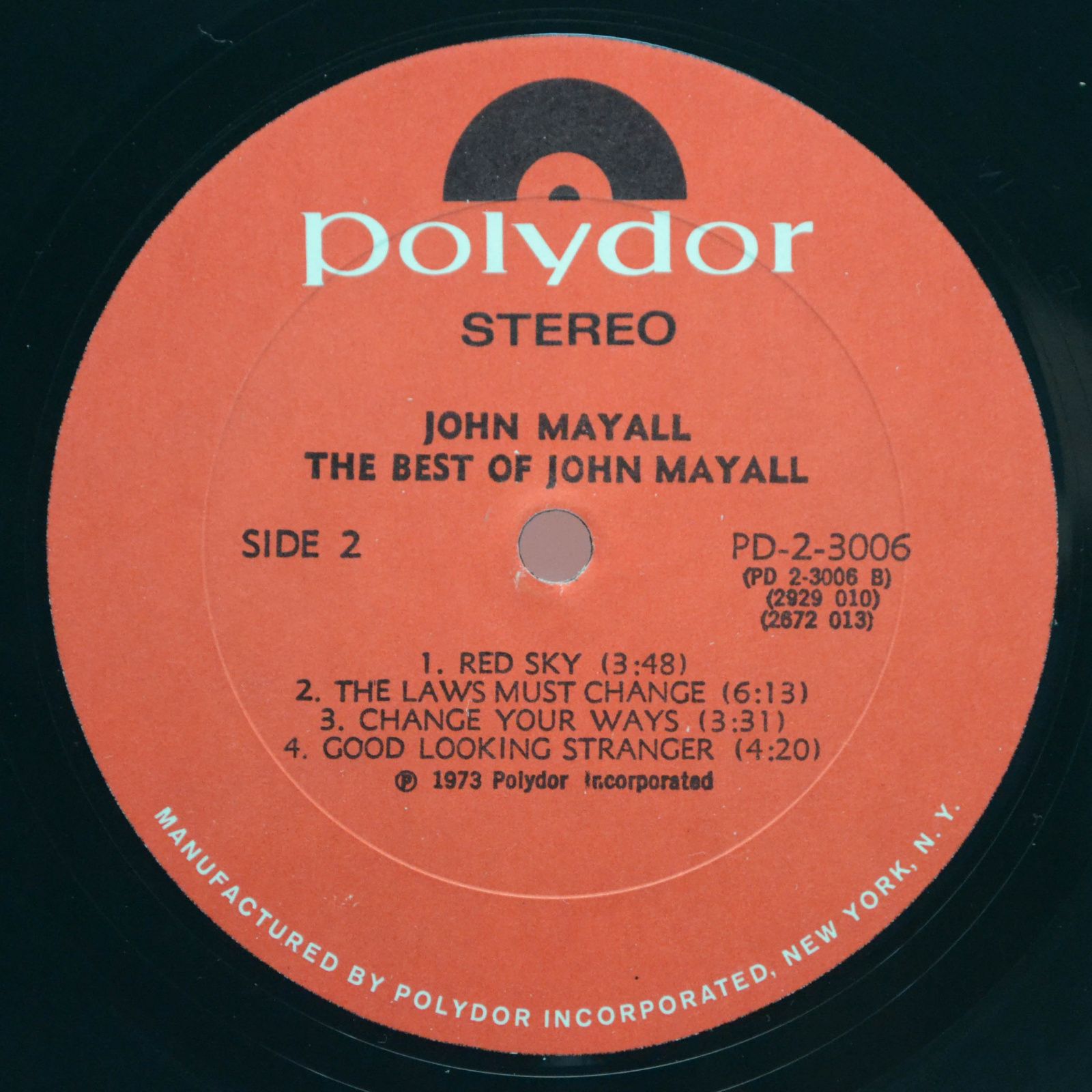 John Mayall — The Best Of John Mayall (2LP, 1-st, USA), 1973