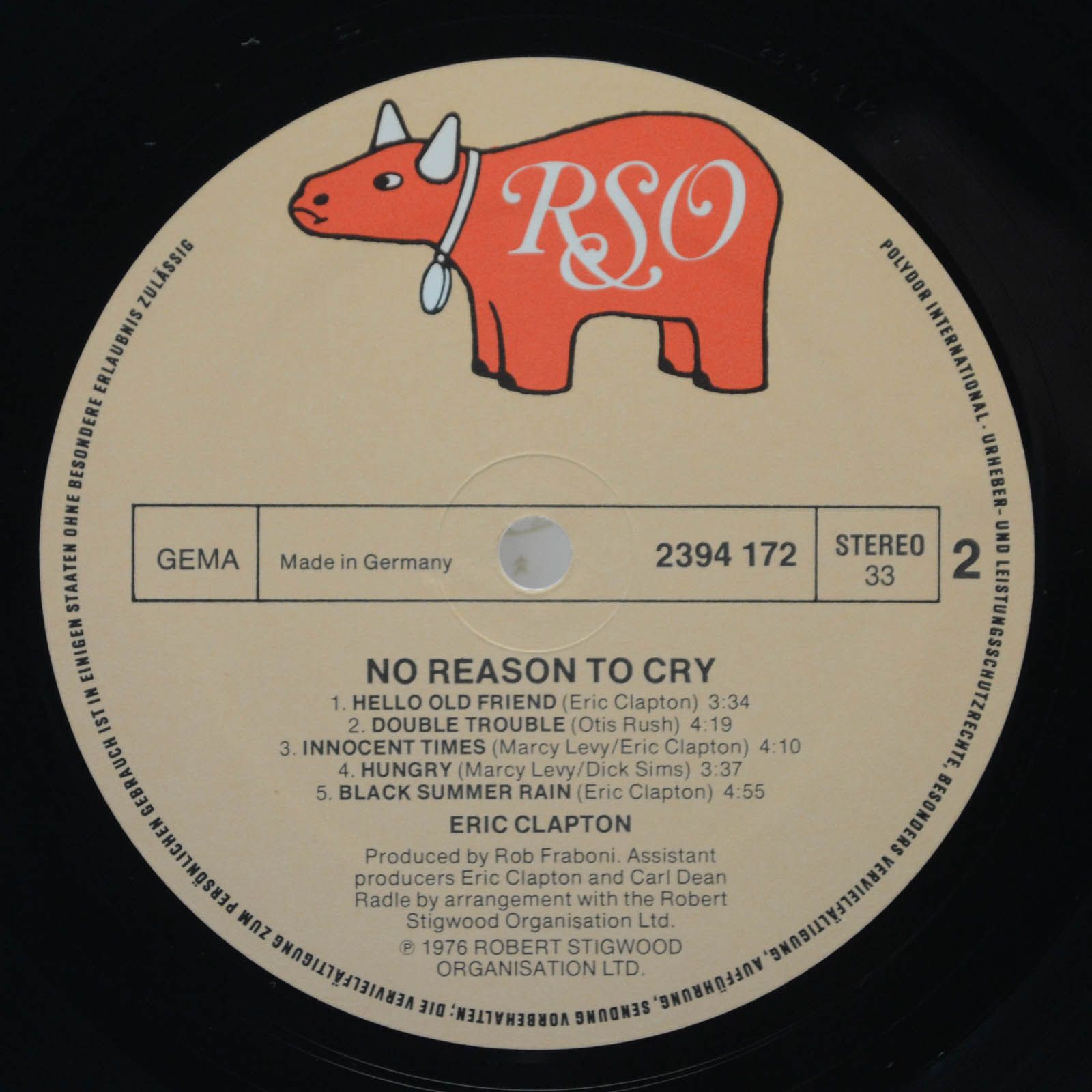Eric Clapton — No Reason To Cry, 1976