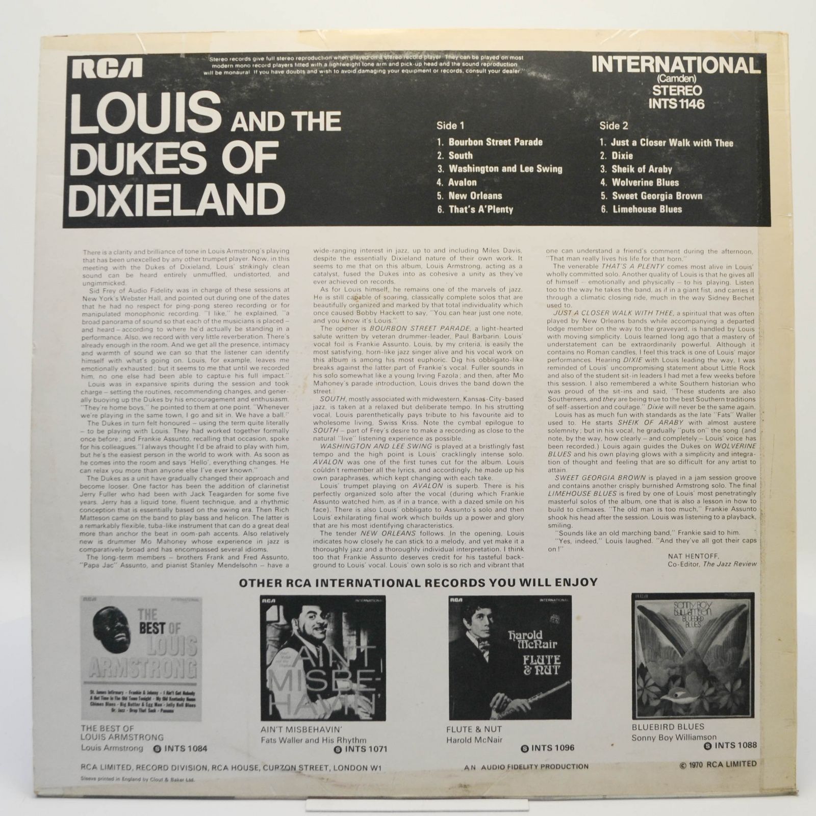 Louis And The Dukes Of Dixieland — Louis And The Dukes Of Dixieland (UK), 1960