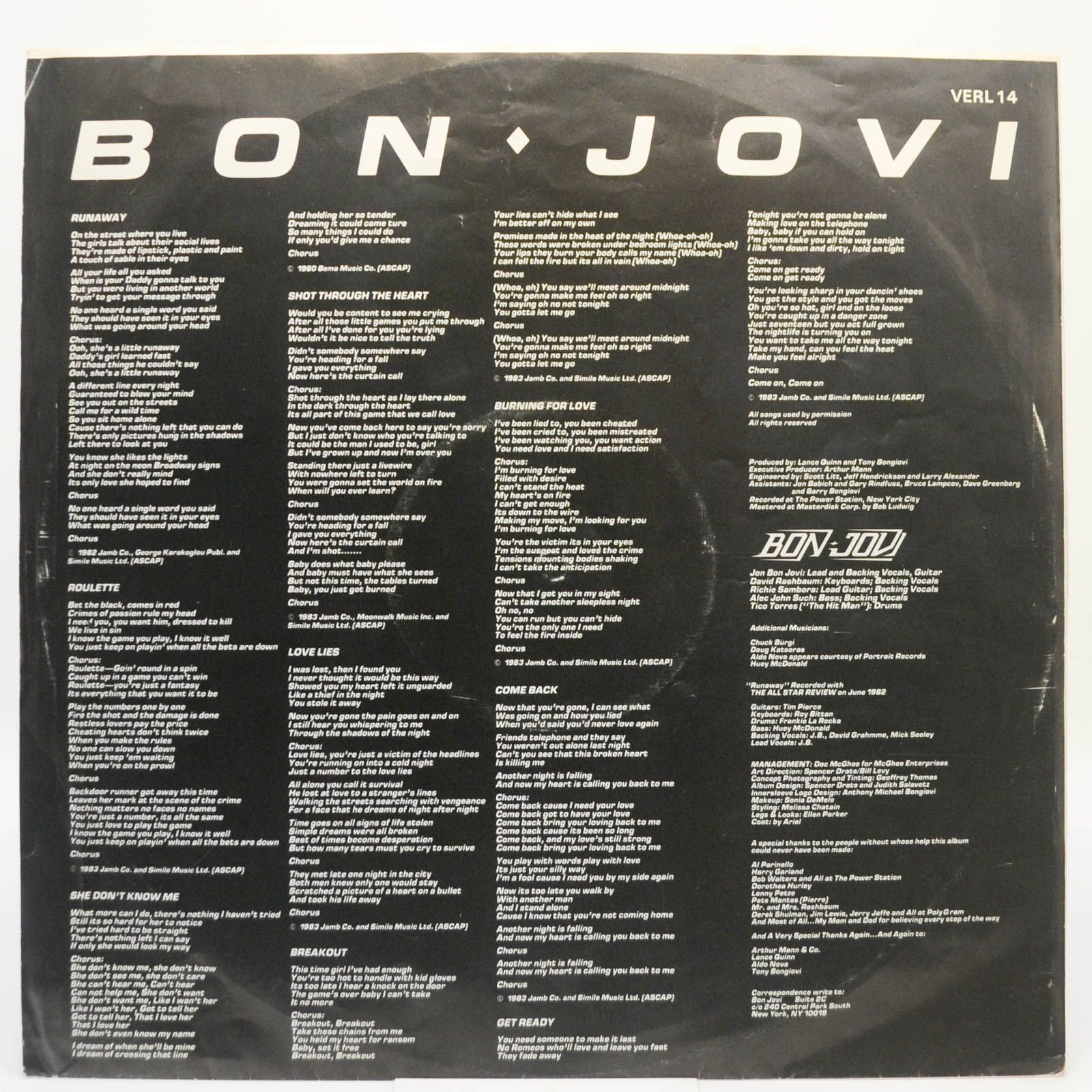 Bon Jovi — Bon Jovi (UK), 1984
