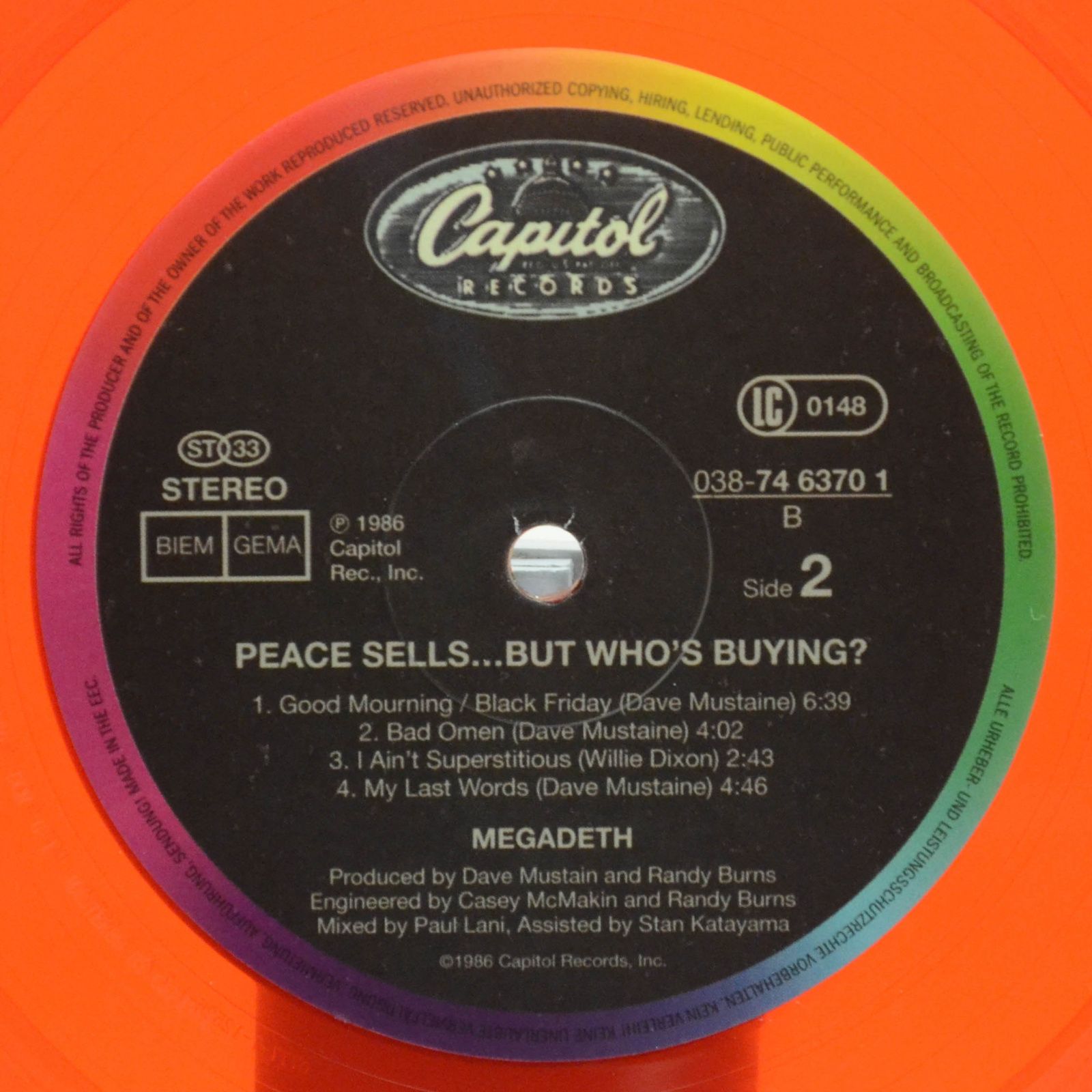 Megadeth — Peace Sells... But Who's Buying?, 1986