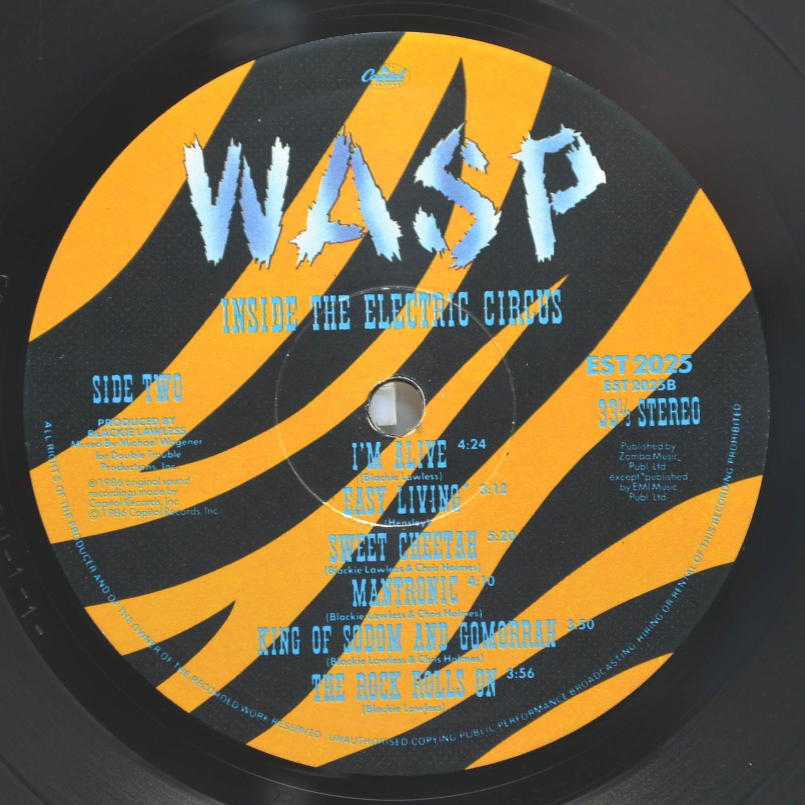 WASP — Inside The Electric Circus (UK), 1986