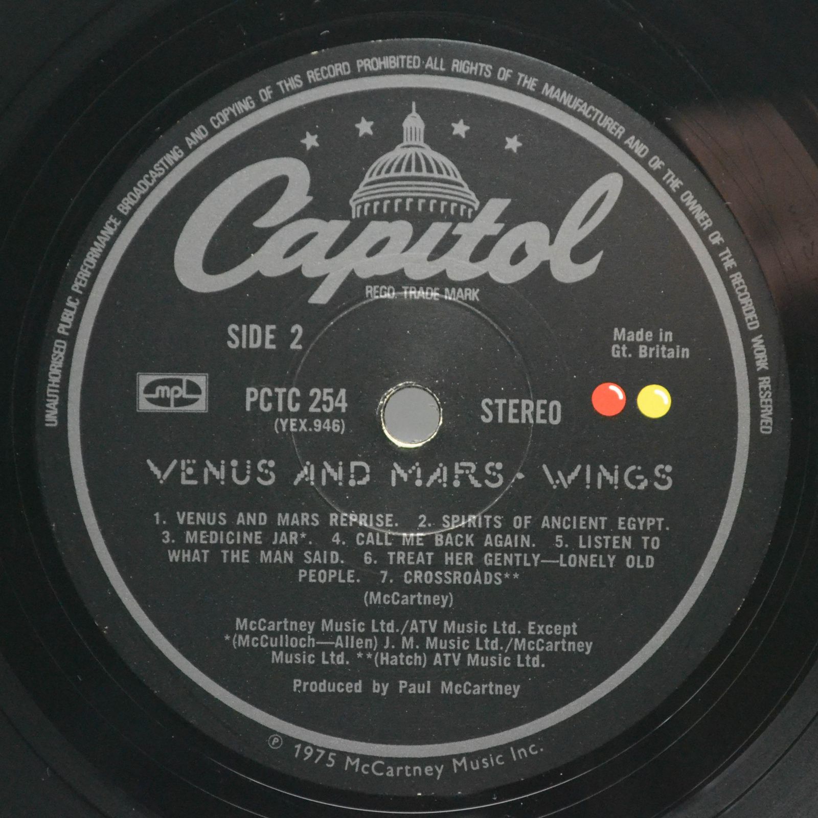 Wings — Venus And Mars (1-st, UK, 2 posters, 2 stickers), 1975