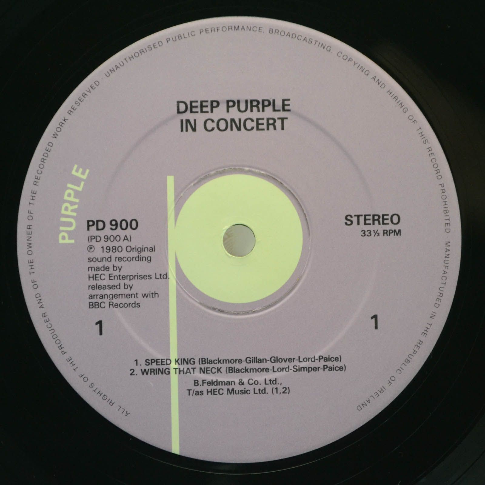 Deep Purple — In Concert (2LP), 1980