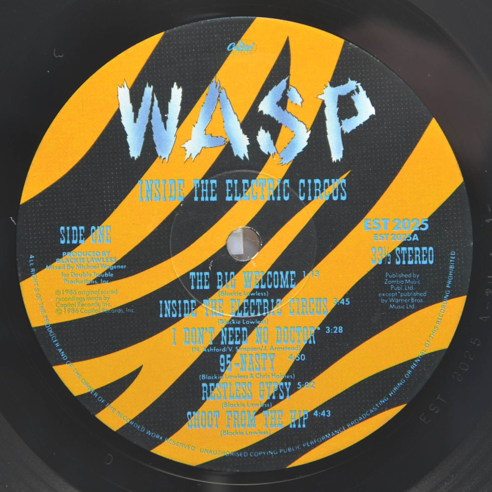 WASP — Inside The Electric Circus (UK), 1986