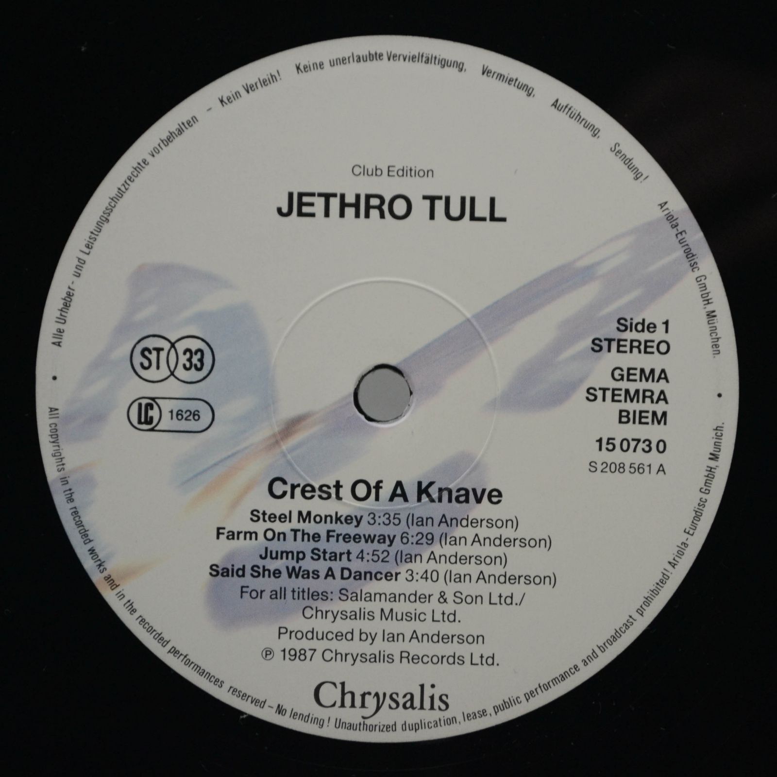 Jethro Tull — Crest Of A Knave, 1987