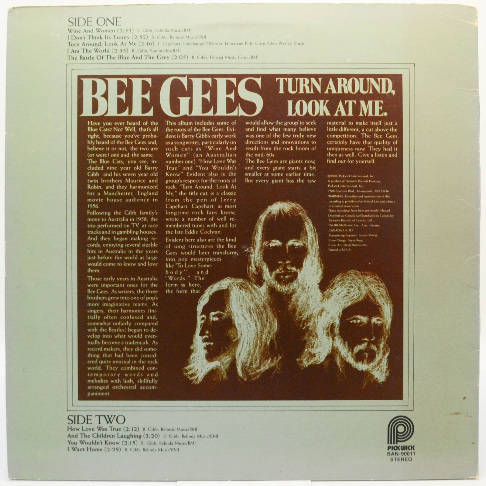 Bee Gees — Turn Around, Look At Me, 1978