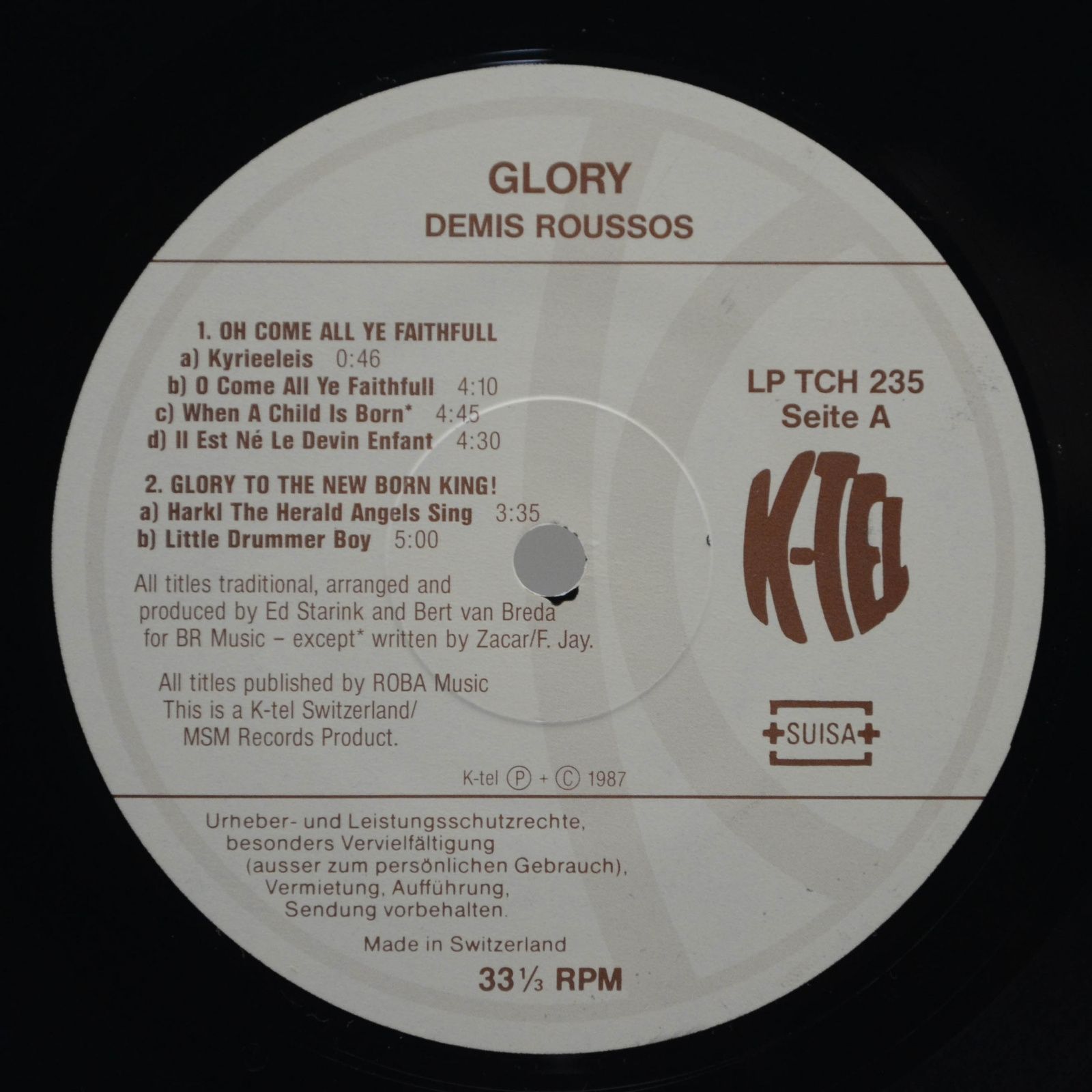 Demis Roussos — Glory - The Christmas Album, 1987