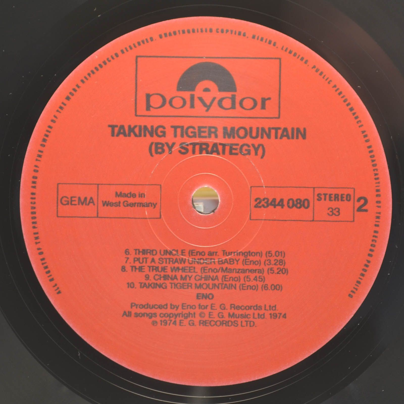 Eno — Taking Tiger Mountain (By Strategy), 1974