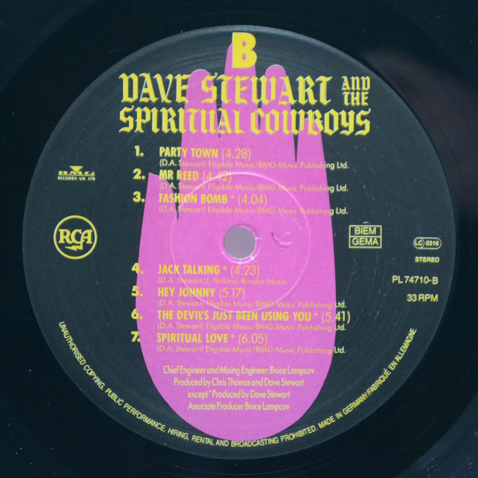 Dave Stewart And The Spiritual Cowboys — Dave Stewart And The Spiritual Cowboys, 1990
