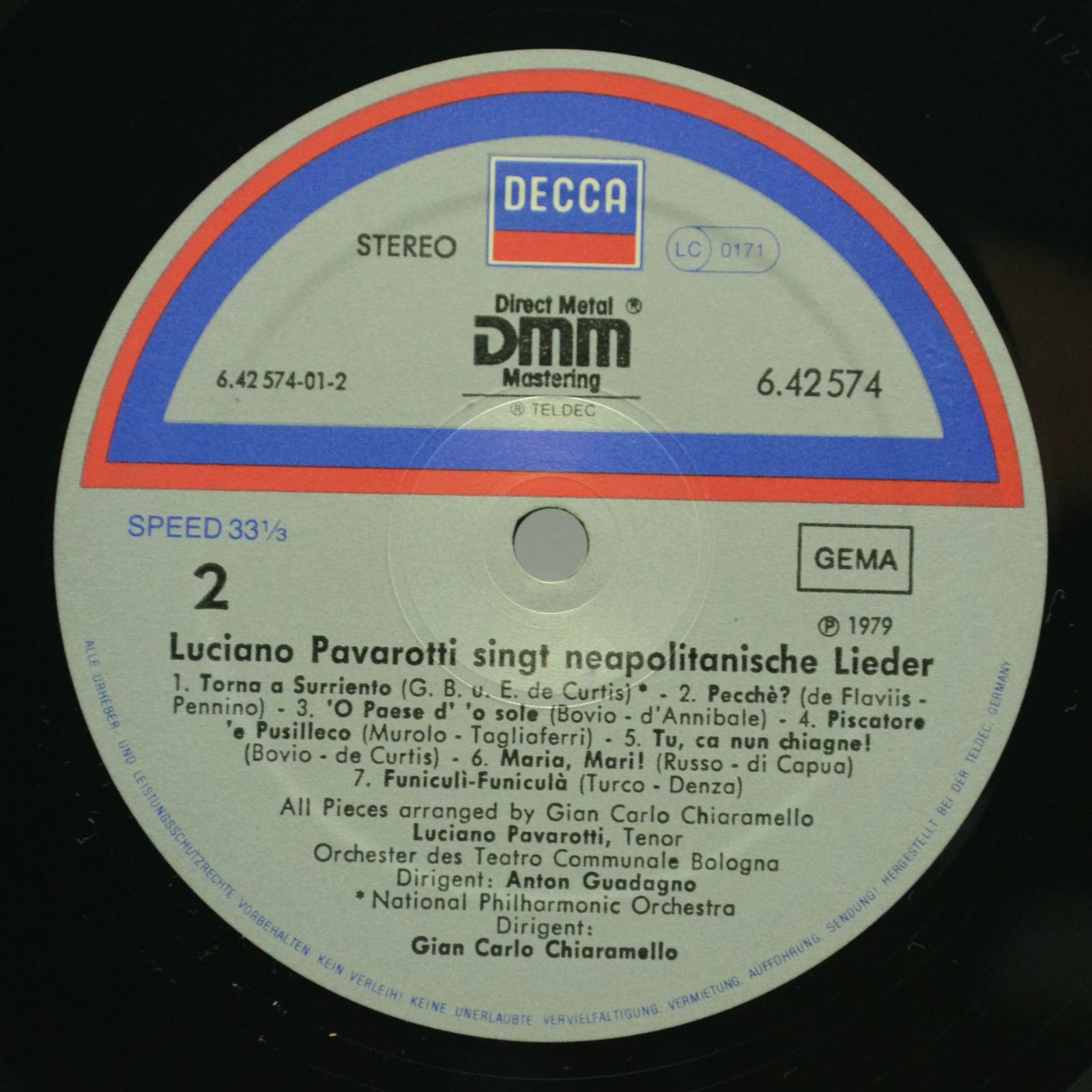 Luciano Pavarotti — O Sole Mio Neapolitanische Volkslieder, 1979