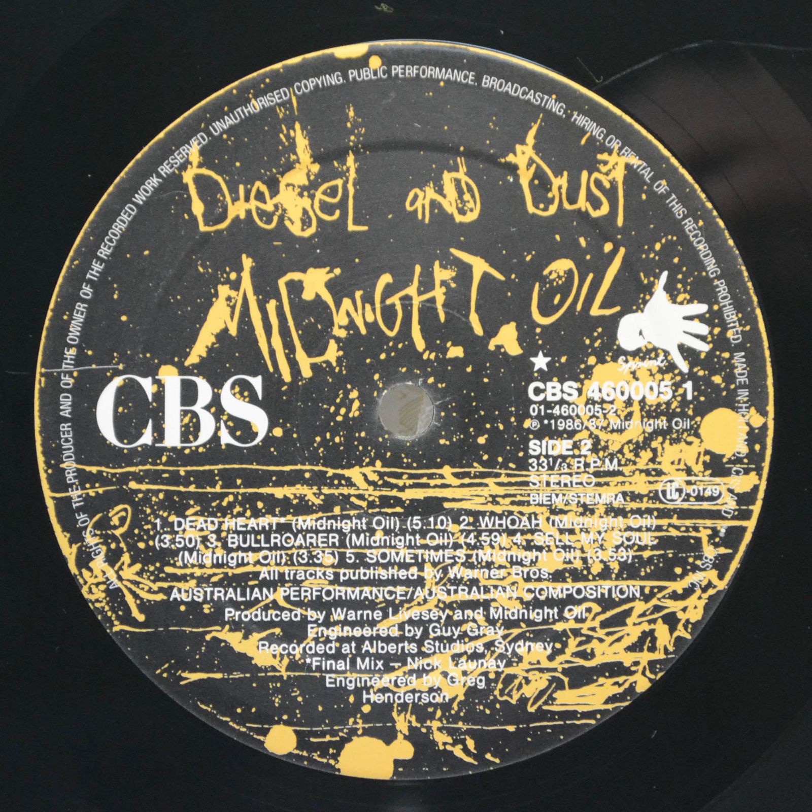Midnight Oil — Diesel And Dust, 1987
