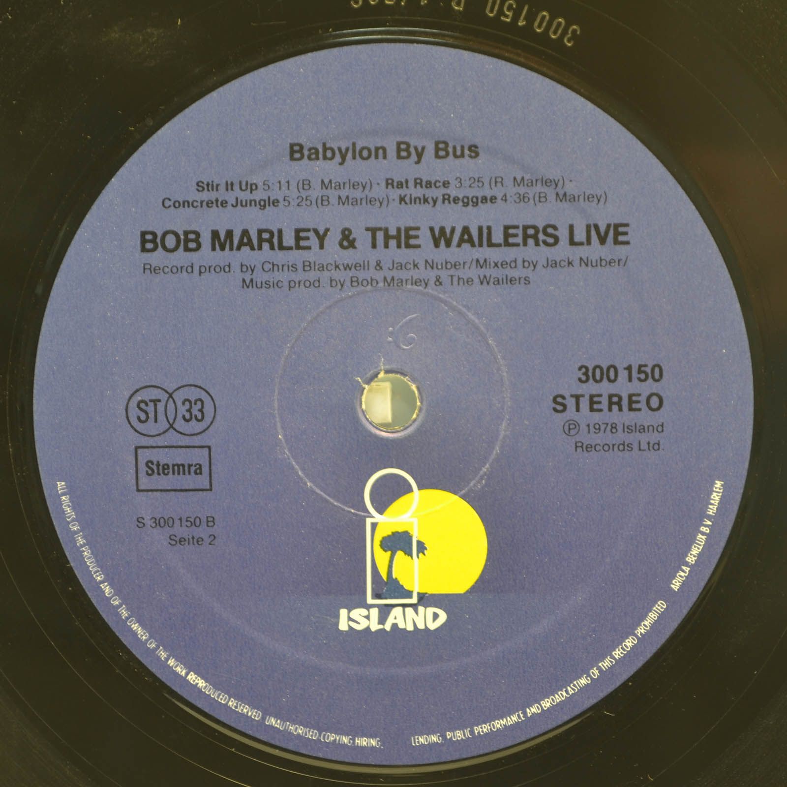Bob Marley & The Wailers — Babylon By Bus (2LP), 1978