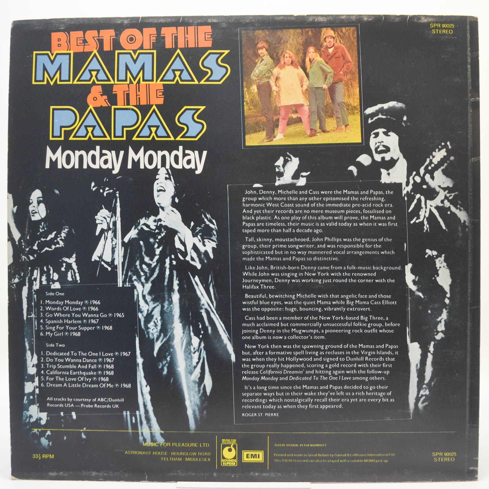 Mamas & The Papas — Best Of The Mamas & The Papas - Monday Monday (UK), 1974