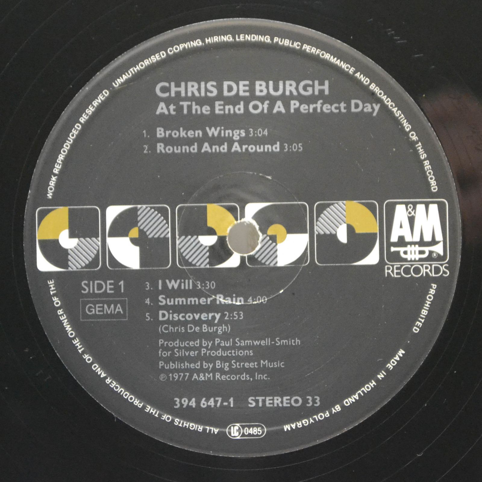 Chris de Burgh — At The End Of A Perfect Day, 1987