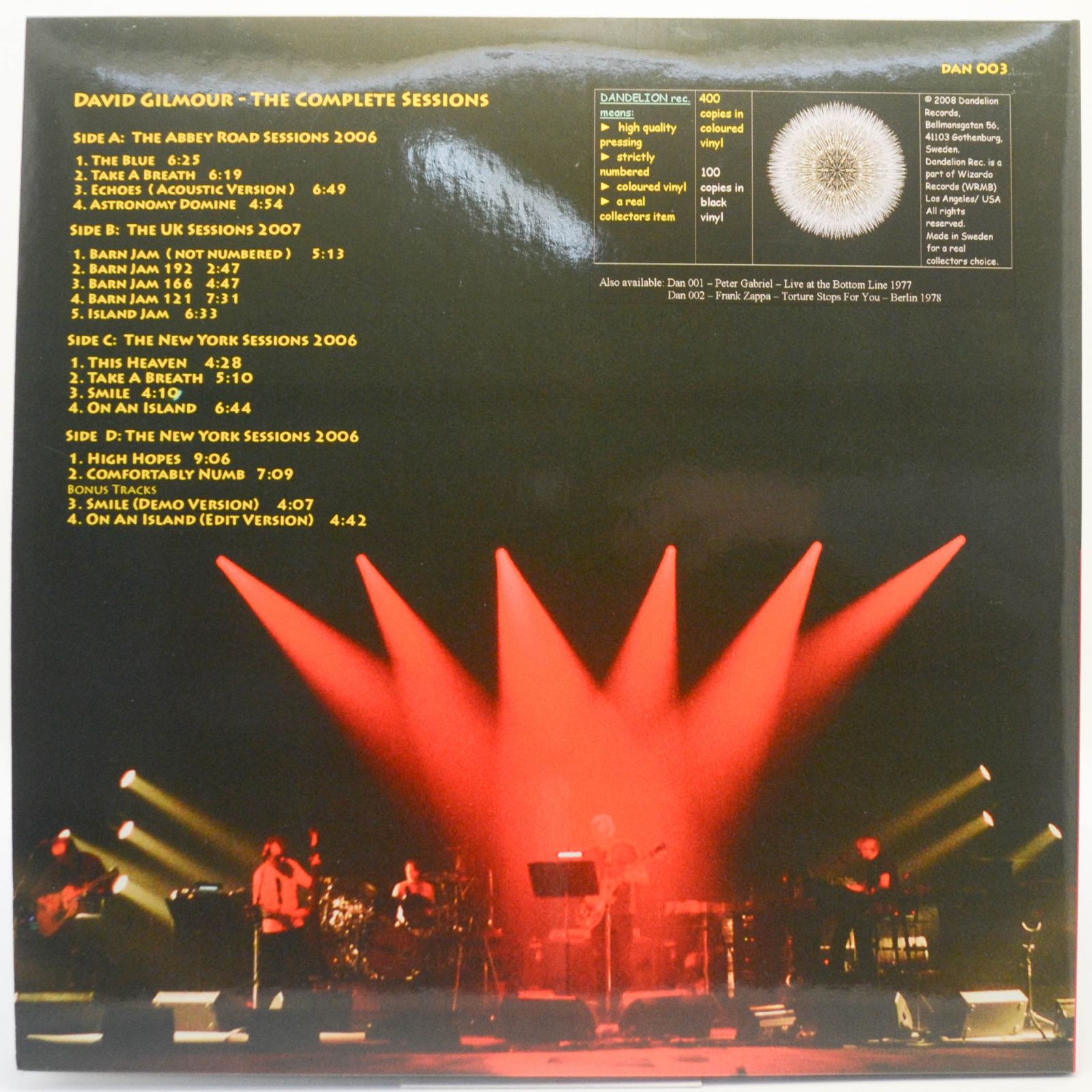 David Gilmour — The Complete Sessions (2LP), 2008