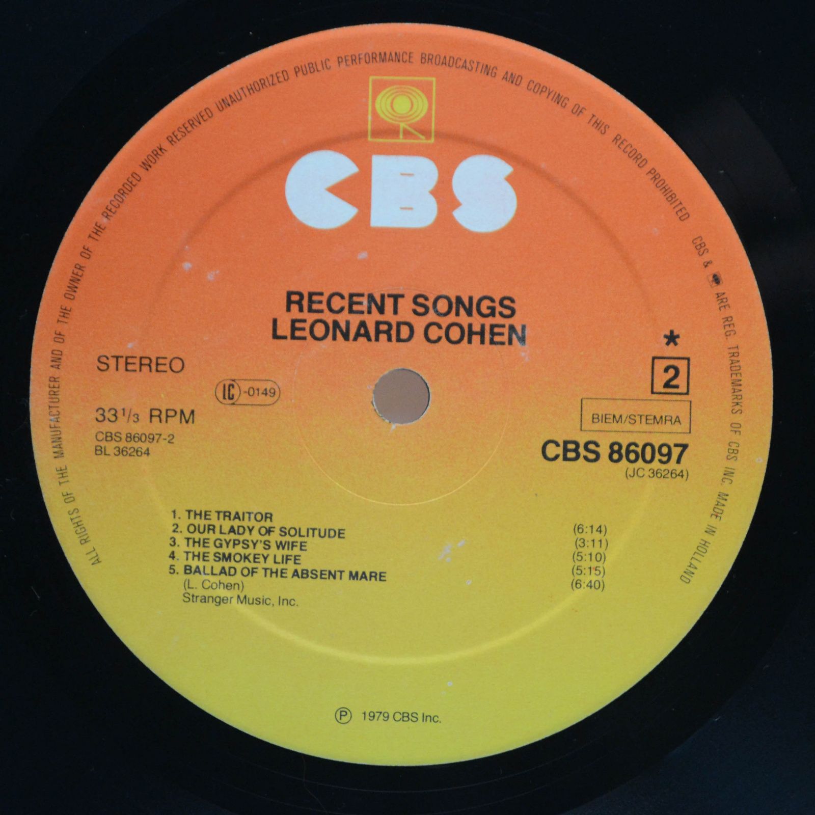 Leonard Cohen — Recent Songs, 1979