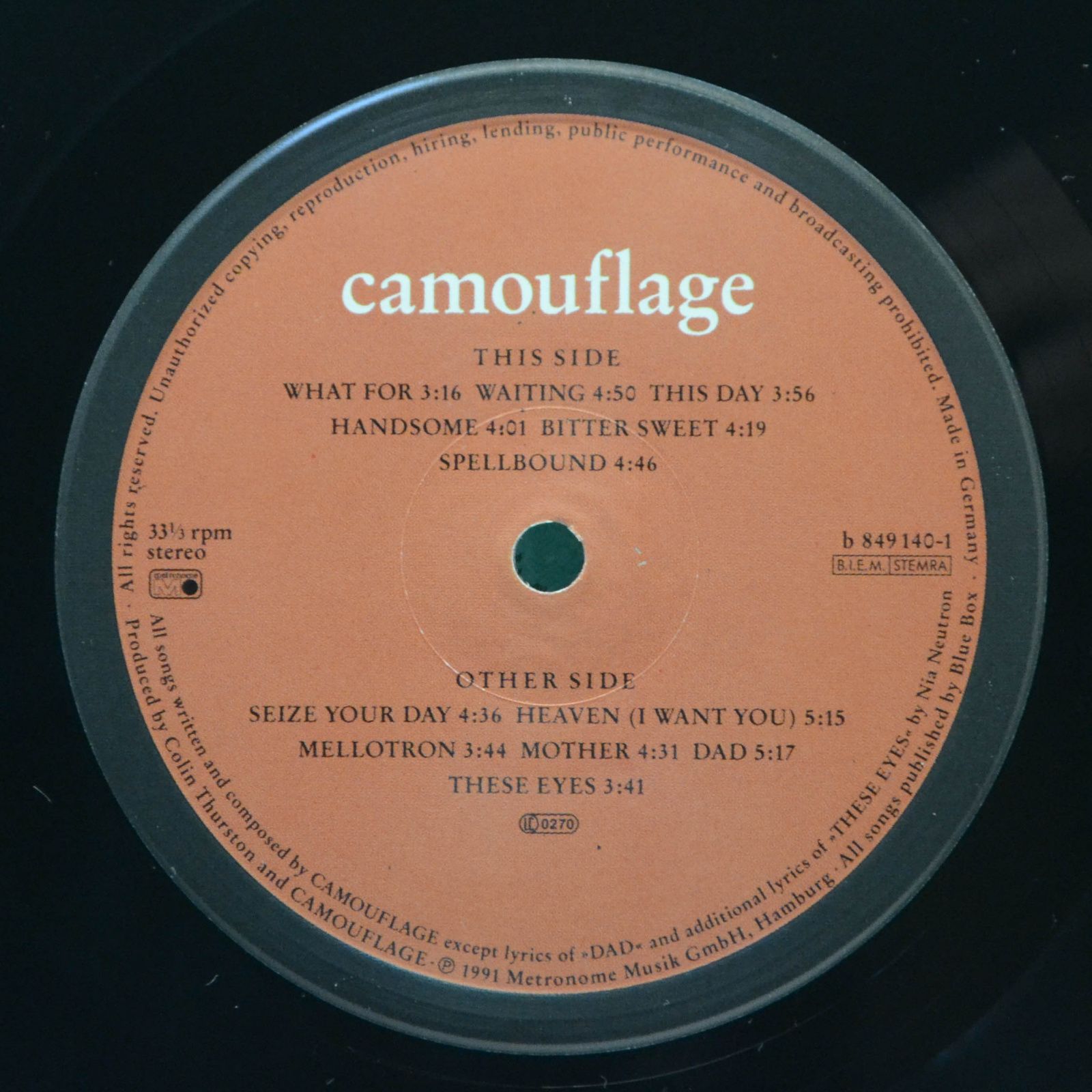 Camouflage — Meanwhile, 1991