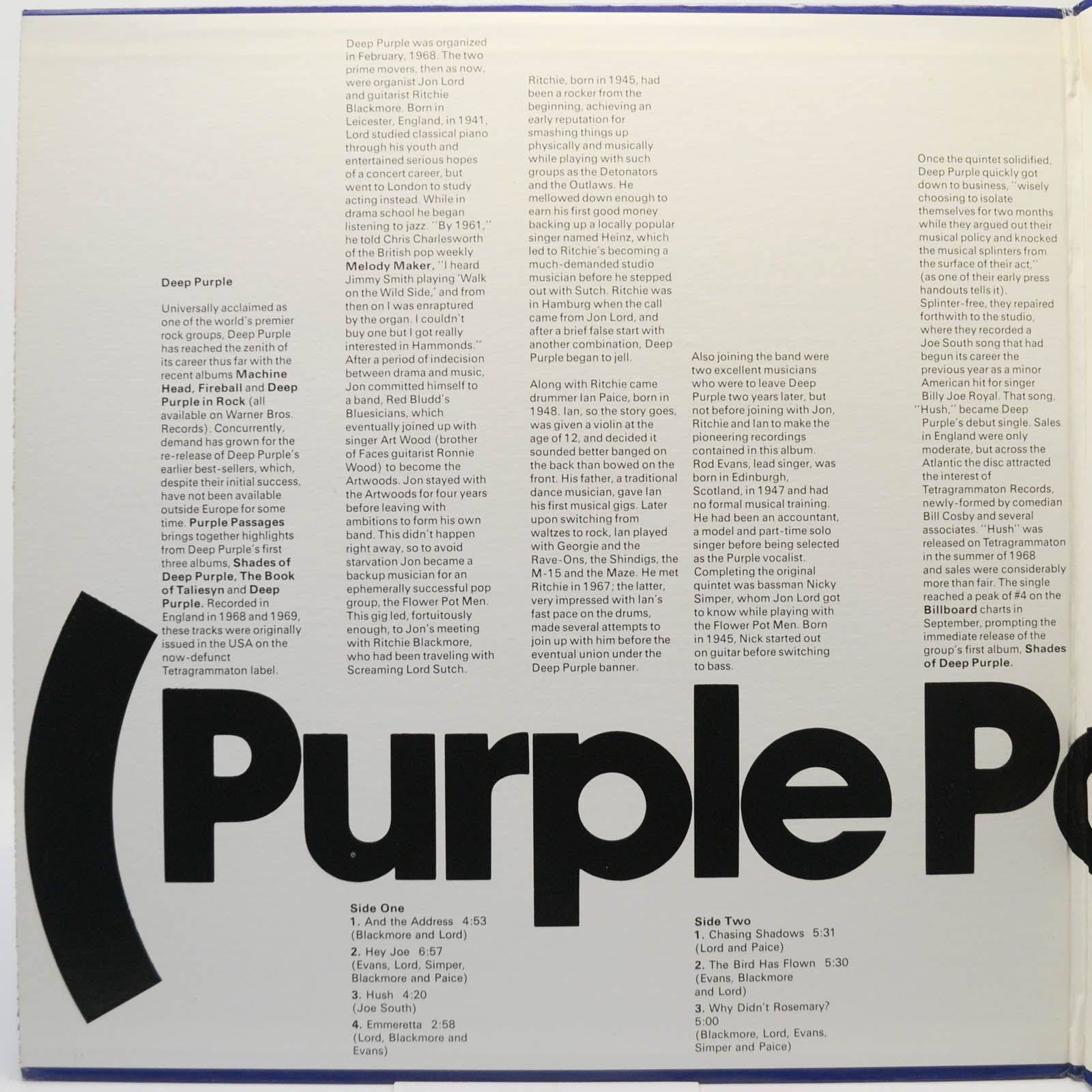 Deep Purple — Purple Passages (2LP, USA), 1972
