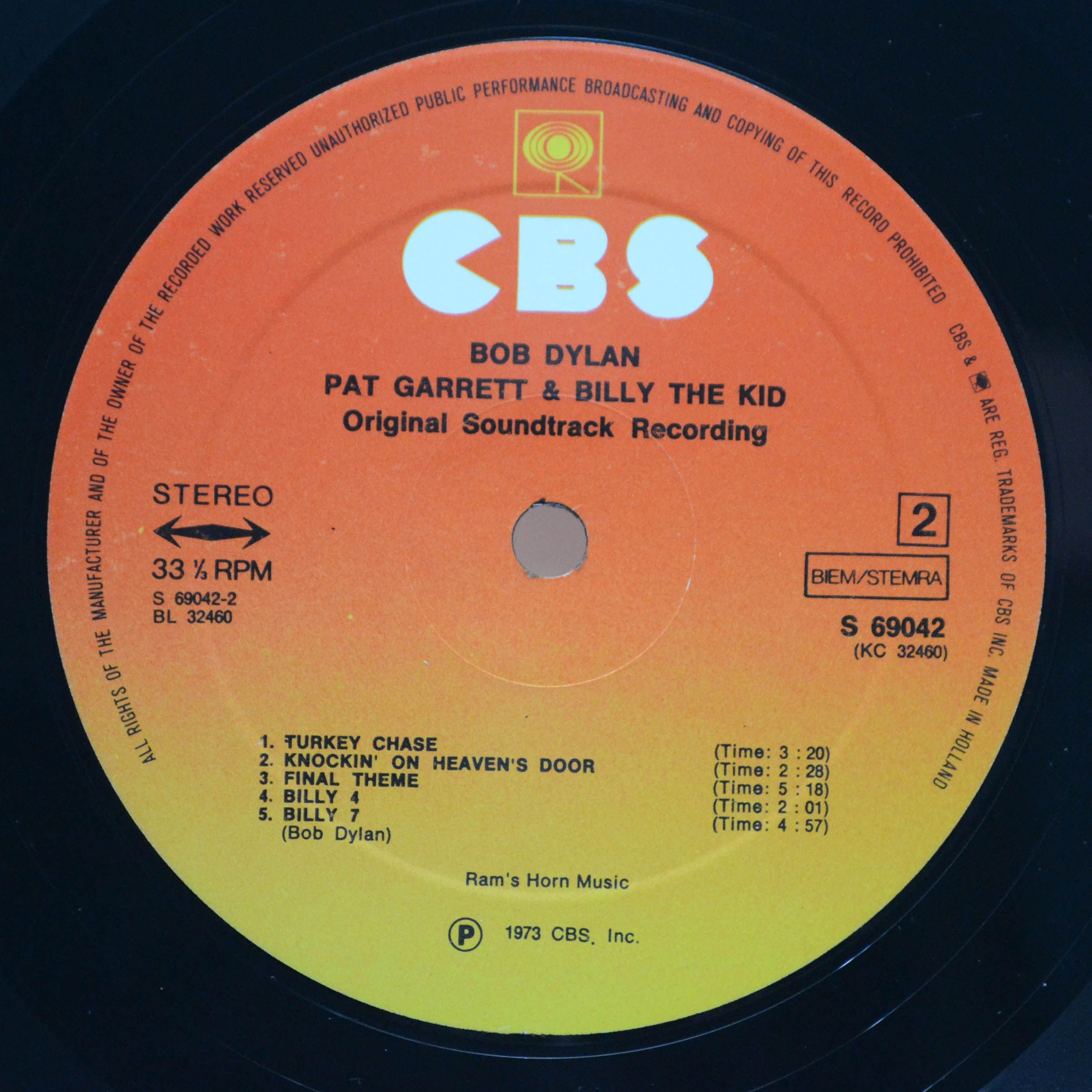 Bob Dylan — Pat Garrett & Billy The Kid - Original Soundtrack Recording, 1973