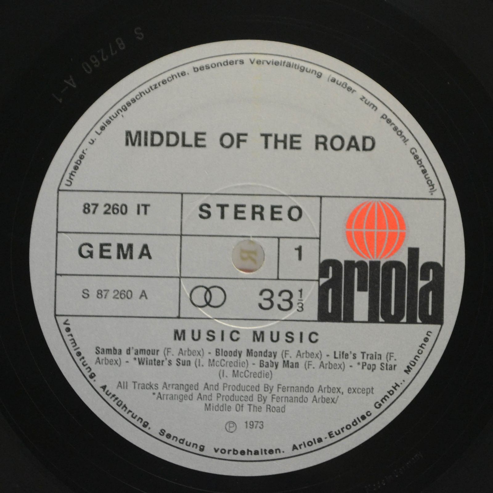 Middle Of The Road — Music Music, 1973